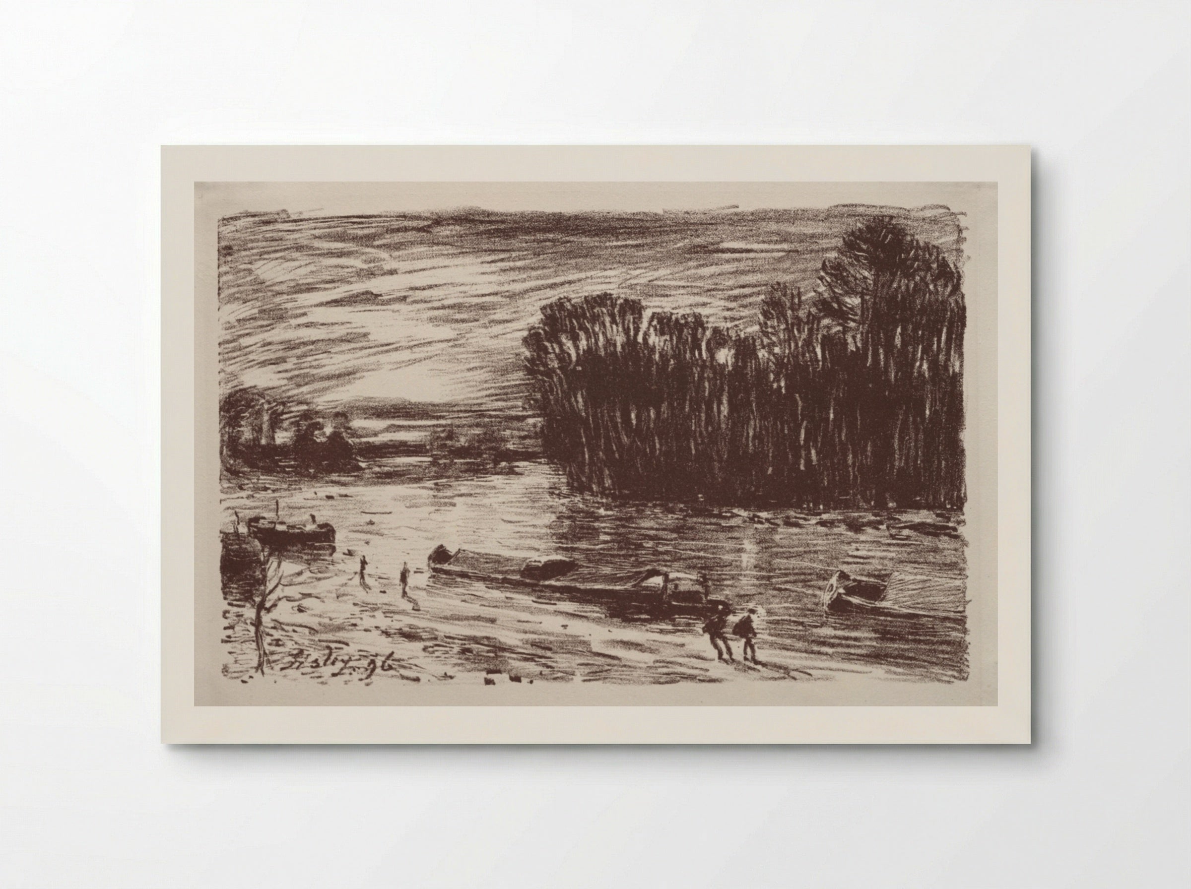 Bords du Loing, près Saint-Mammès - Alfred Sisley - Poster