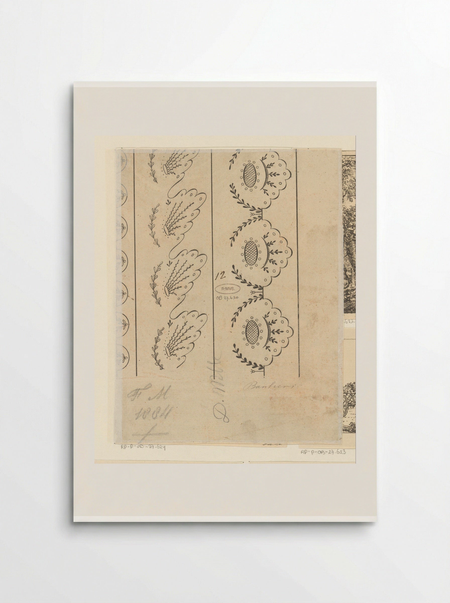 Borduurpatroon - Pieter Bartholomeusz. Barbiers - Poster