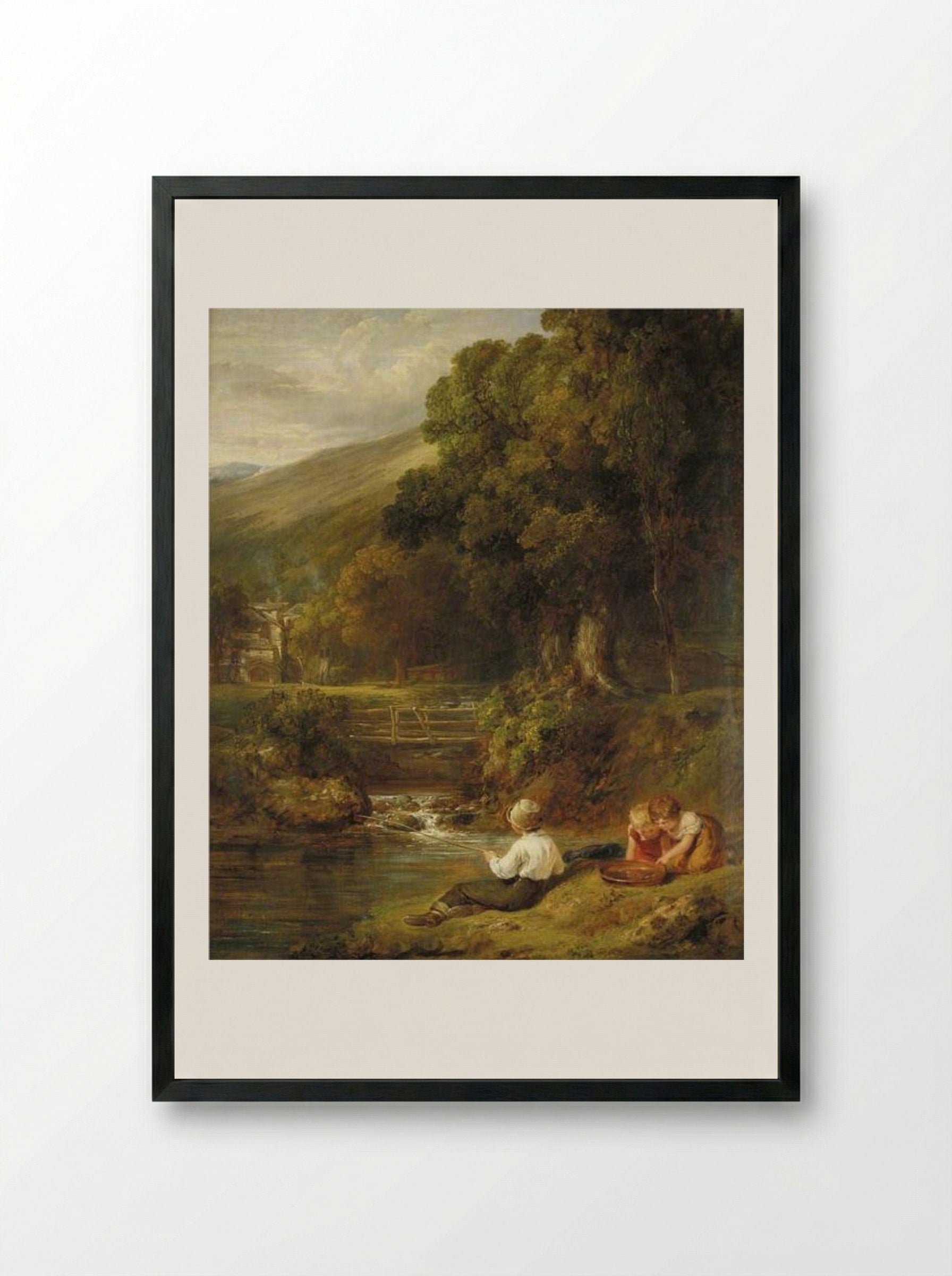 Borrowdale, Cumbria - William Collins - Framed Print Black