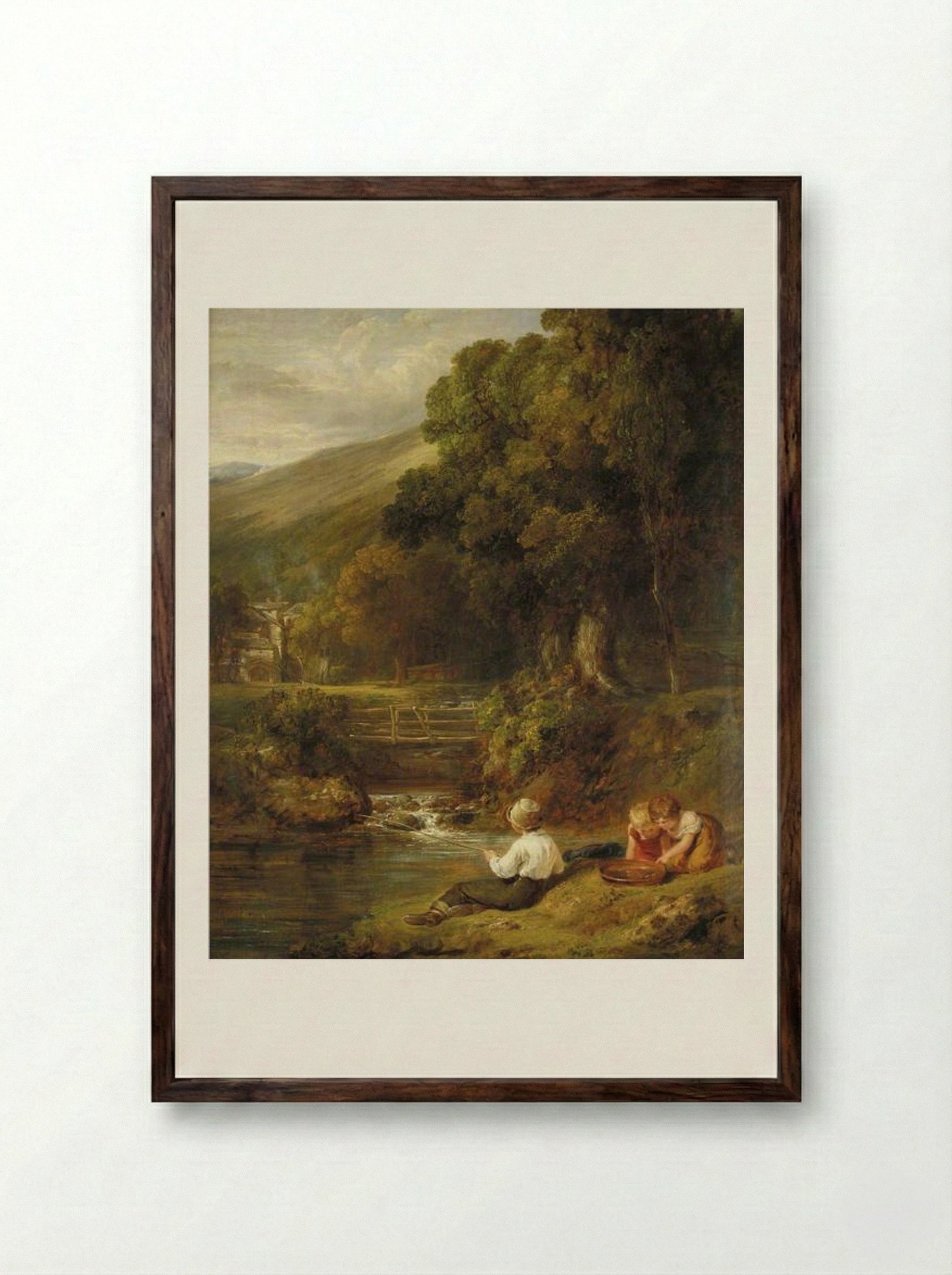 Borrowdale, Cumbria - William Collins - Framed Print Dark Wood