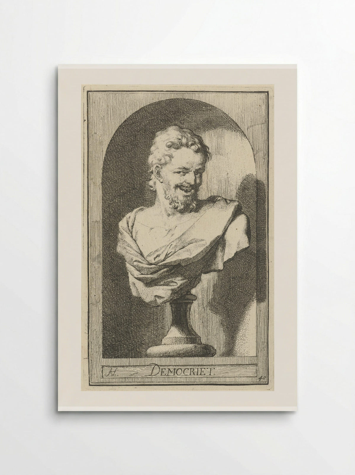 Borstbeeld van Democritus - Leonard Schenk - Poster