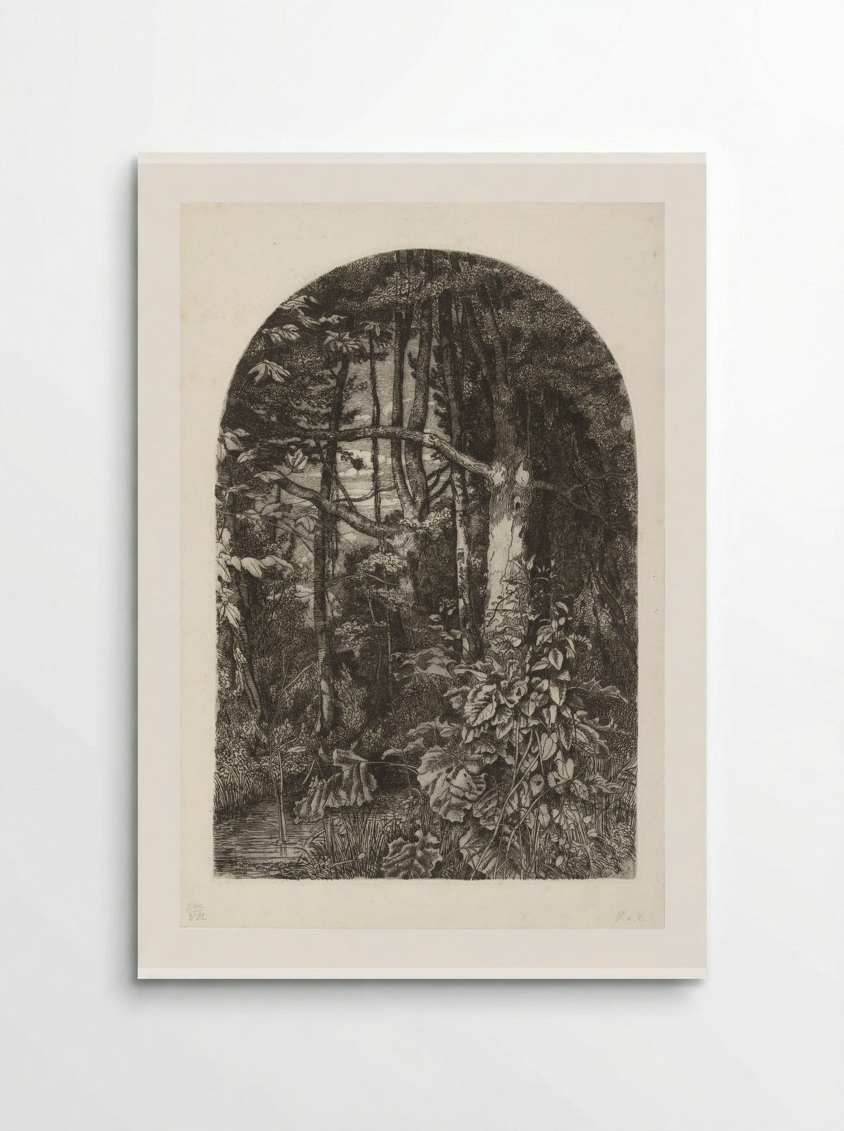 Bos met beek - Jacobus Ludovicus Cornet - Poster