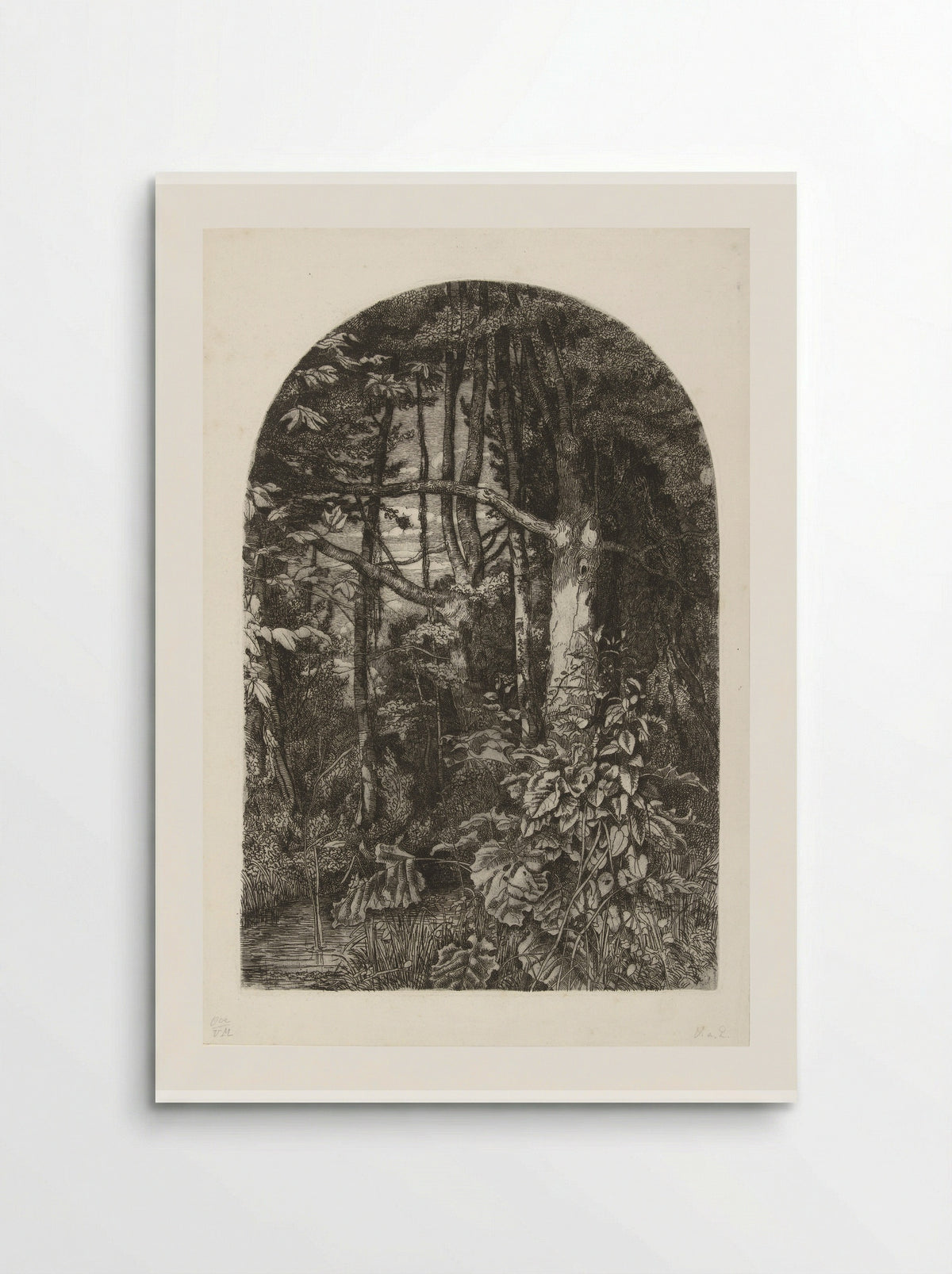 Bos met beek - Jacobus Ludovicus Cornet - Poster