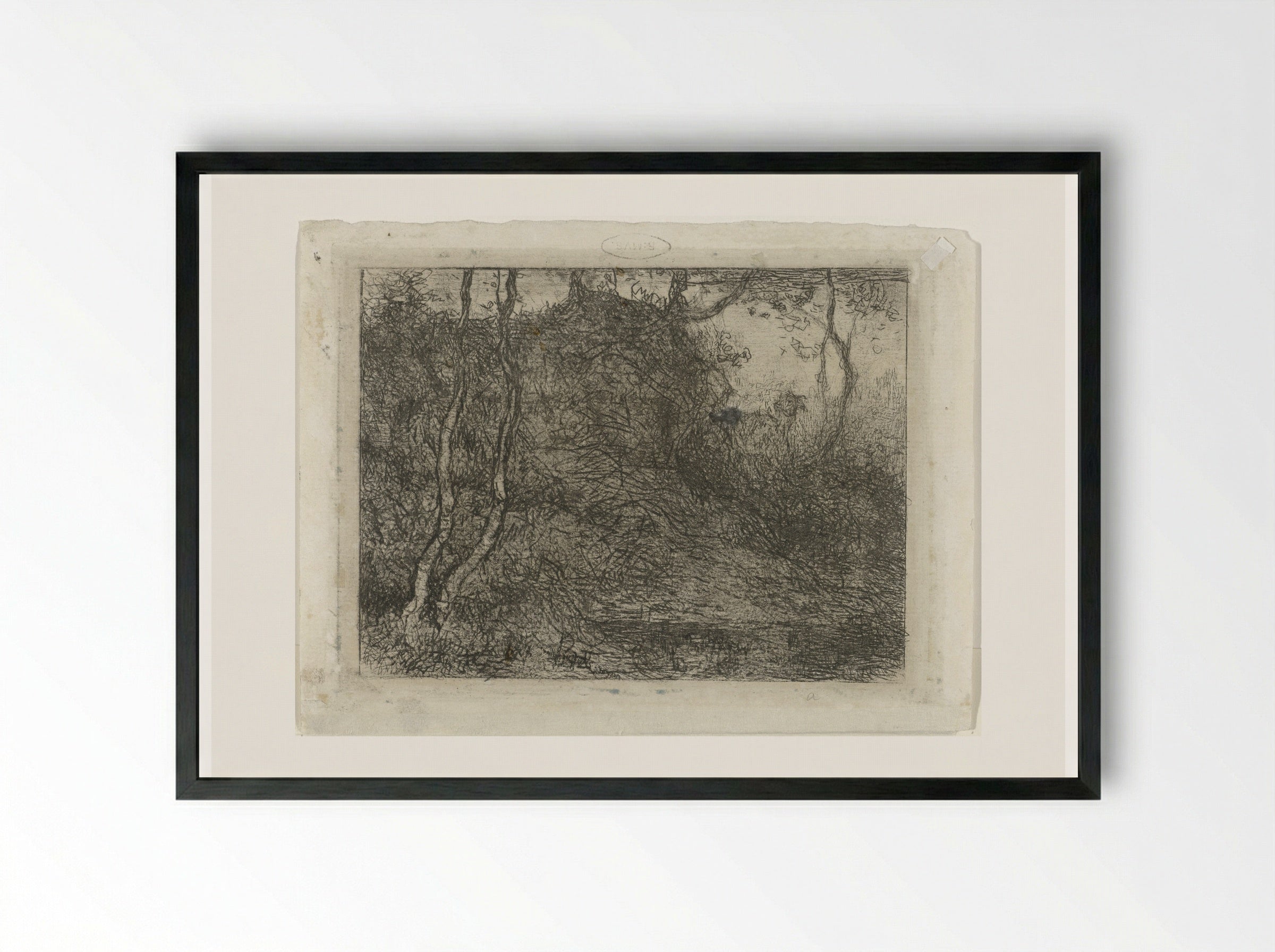 Bos met geitje - Matthijs Maris - Framed Print Black