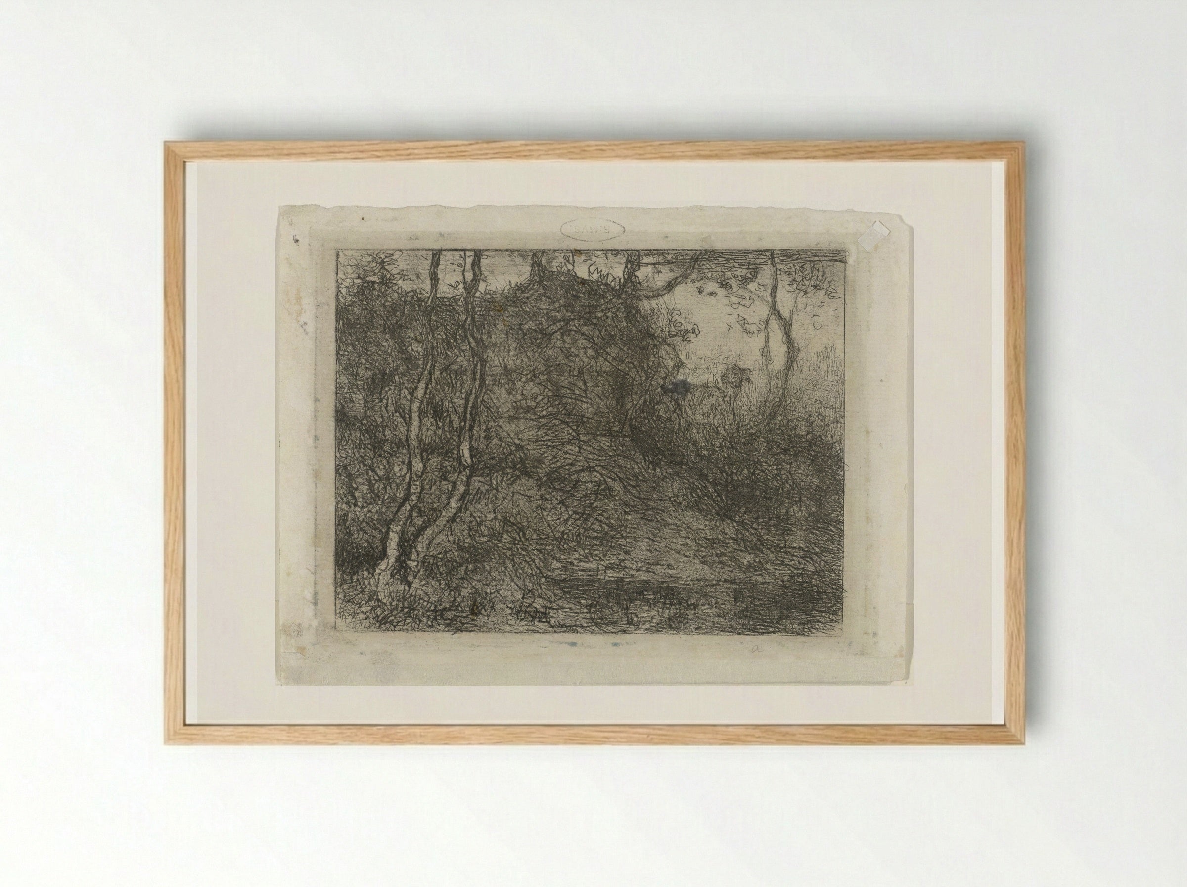 Bos met geitje - Matthijs Maris - Framed Print Wood