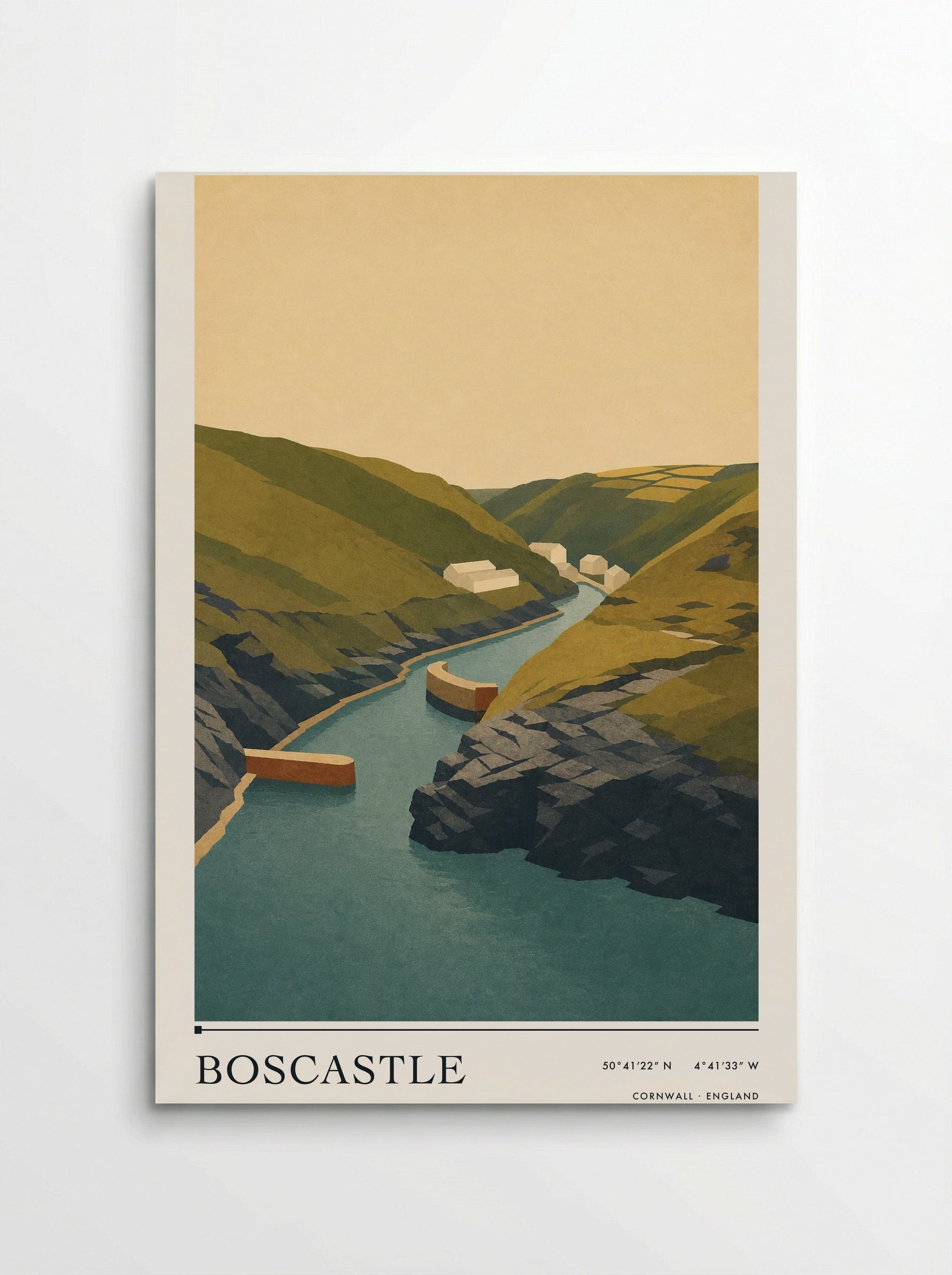 Boscastle Cornwall England Travel Poster - Poster