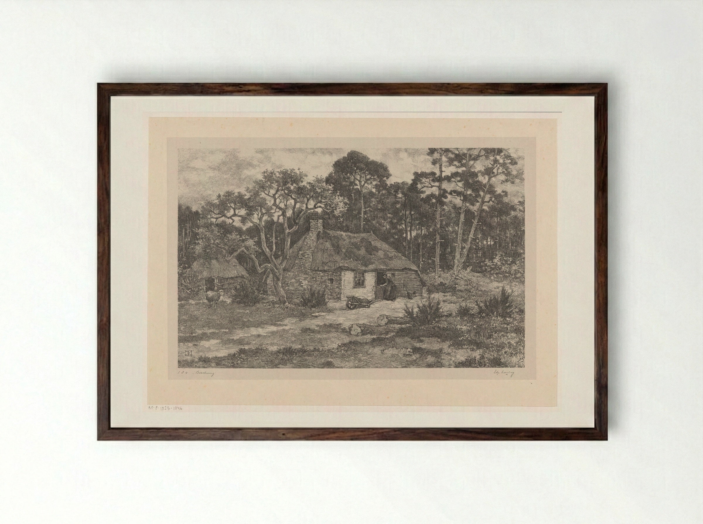 Boschweg - Edzard Koning - Framed Print Dark Wood