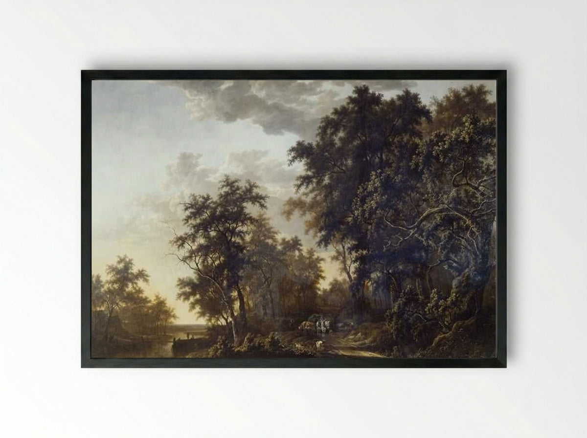 Bosgezicht - Adriaen Hendriksz. Verboom - Framed Print Black