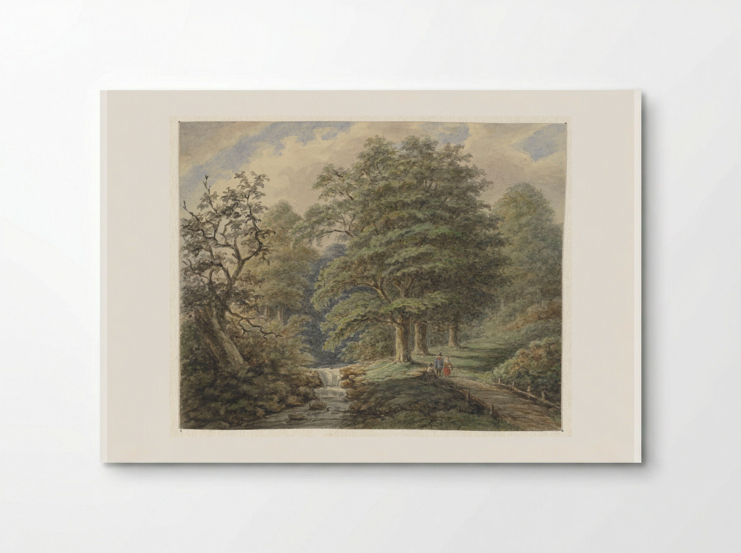 Boslandschap met watervalletje - Matthijs Maris - Poster