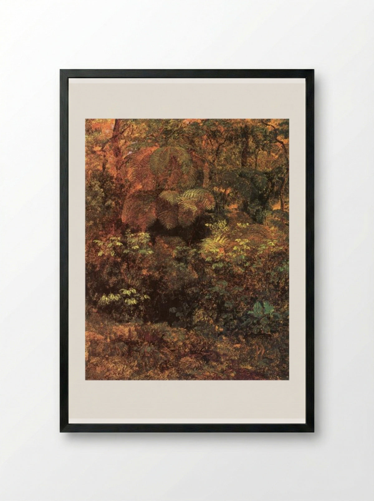Bosque de Pacho - José María Velasco - Framed Print Black