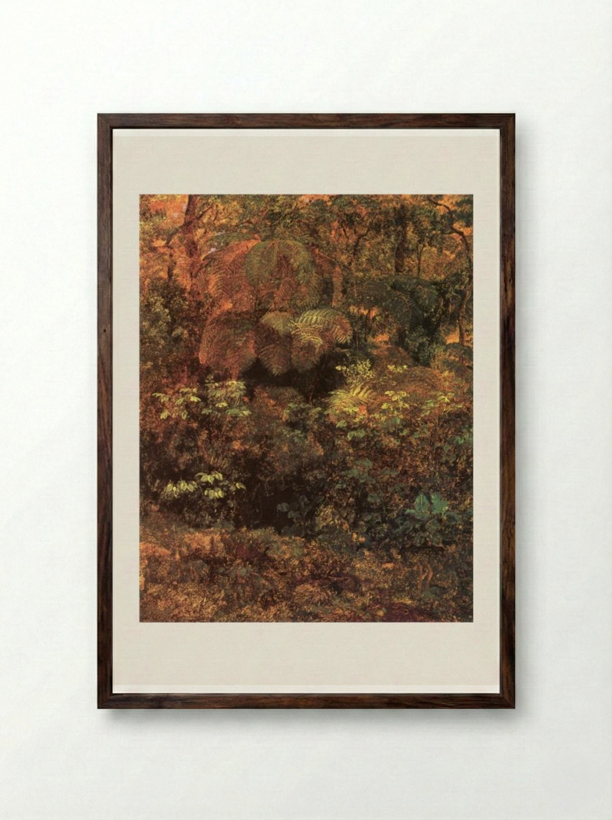 Bosque de Pacho - José María Velasco - Framed Print Dark Wood