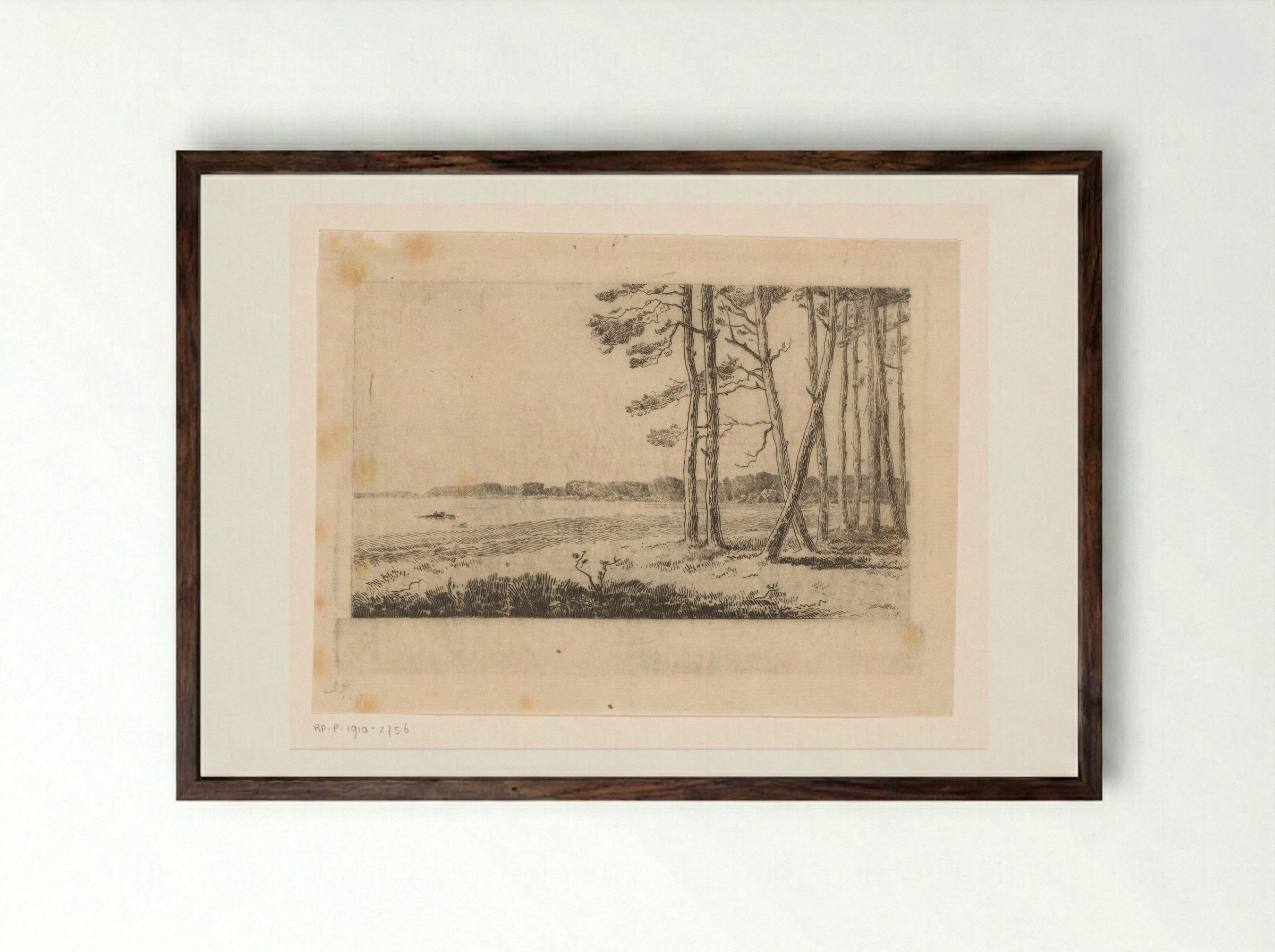 Bosrand bij Kalmthout - Carel Nicolaas Storm van 's-Gravesande - Framed Print Dark Wood