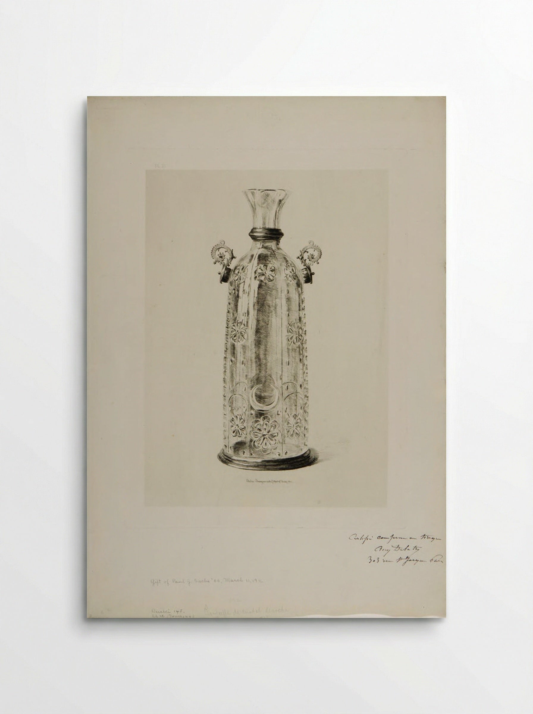 Bottle of Rock Crystal - Jules Ferdinand Jacquemart - Poster