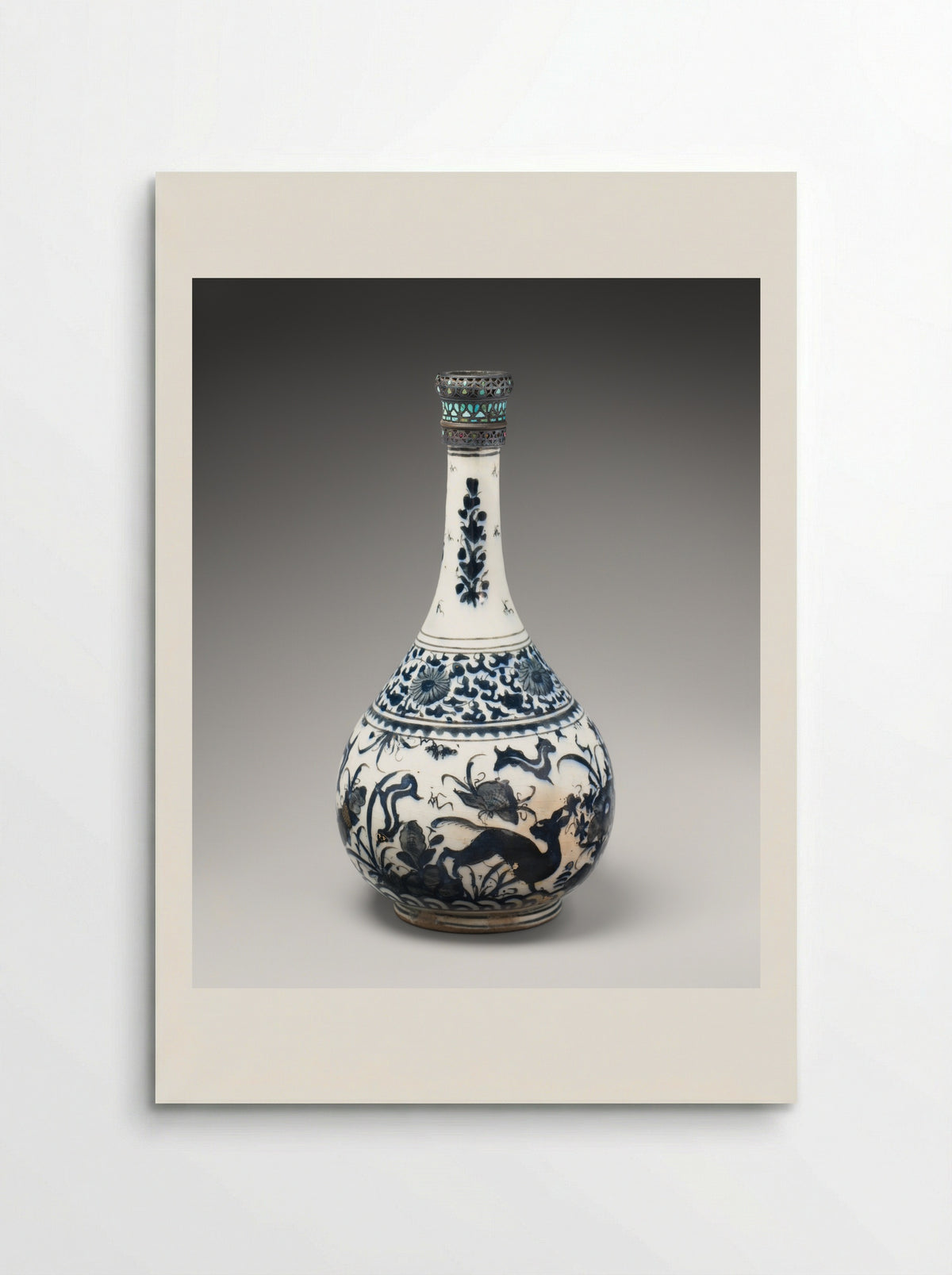 Bottle with Deer in Landscape - Unknown Artist - Poster