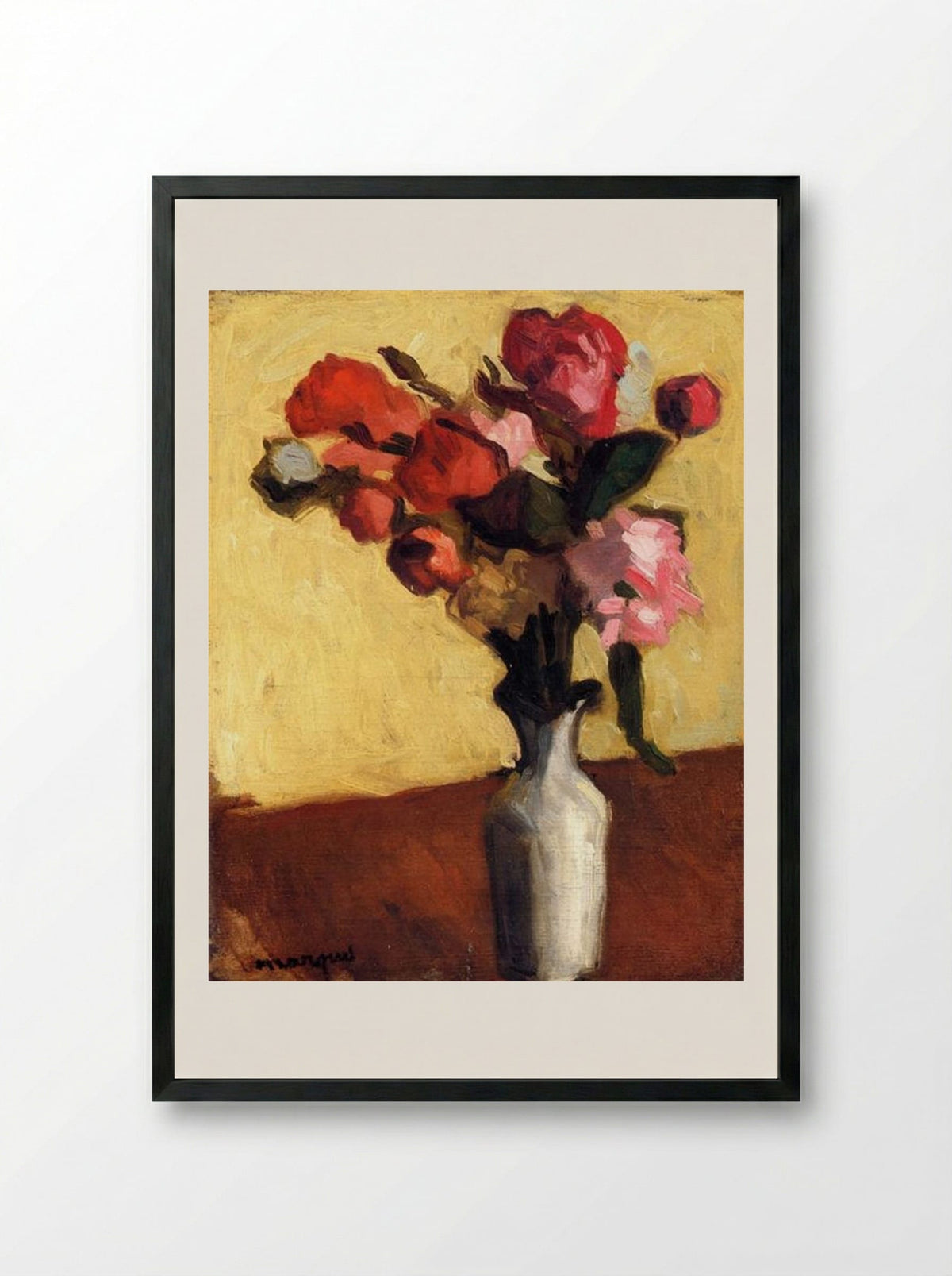 Bouquet of Flowers - Albert Marquet - Framed Print Black