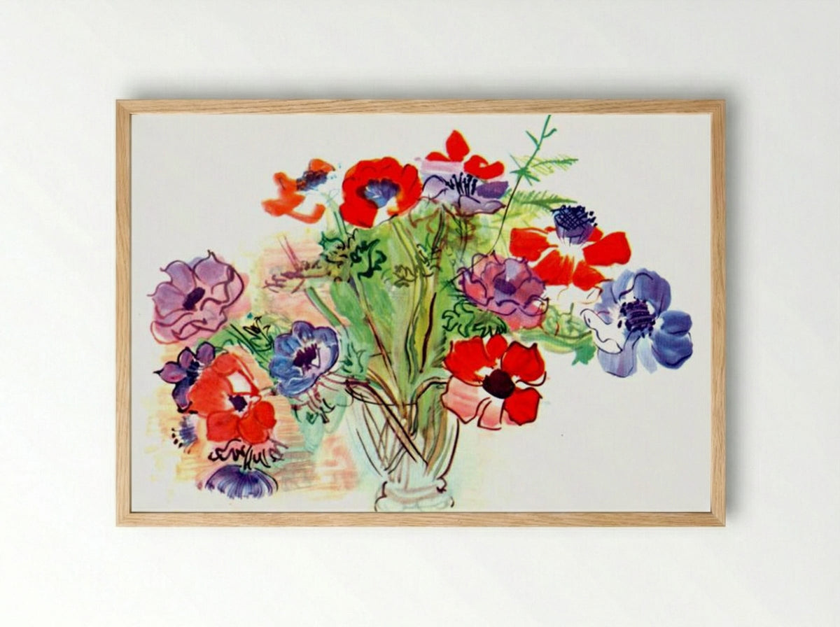 Bouquet of flowers - Raoul Dufy - Framed Print Wood