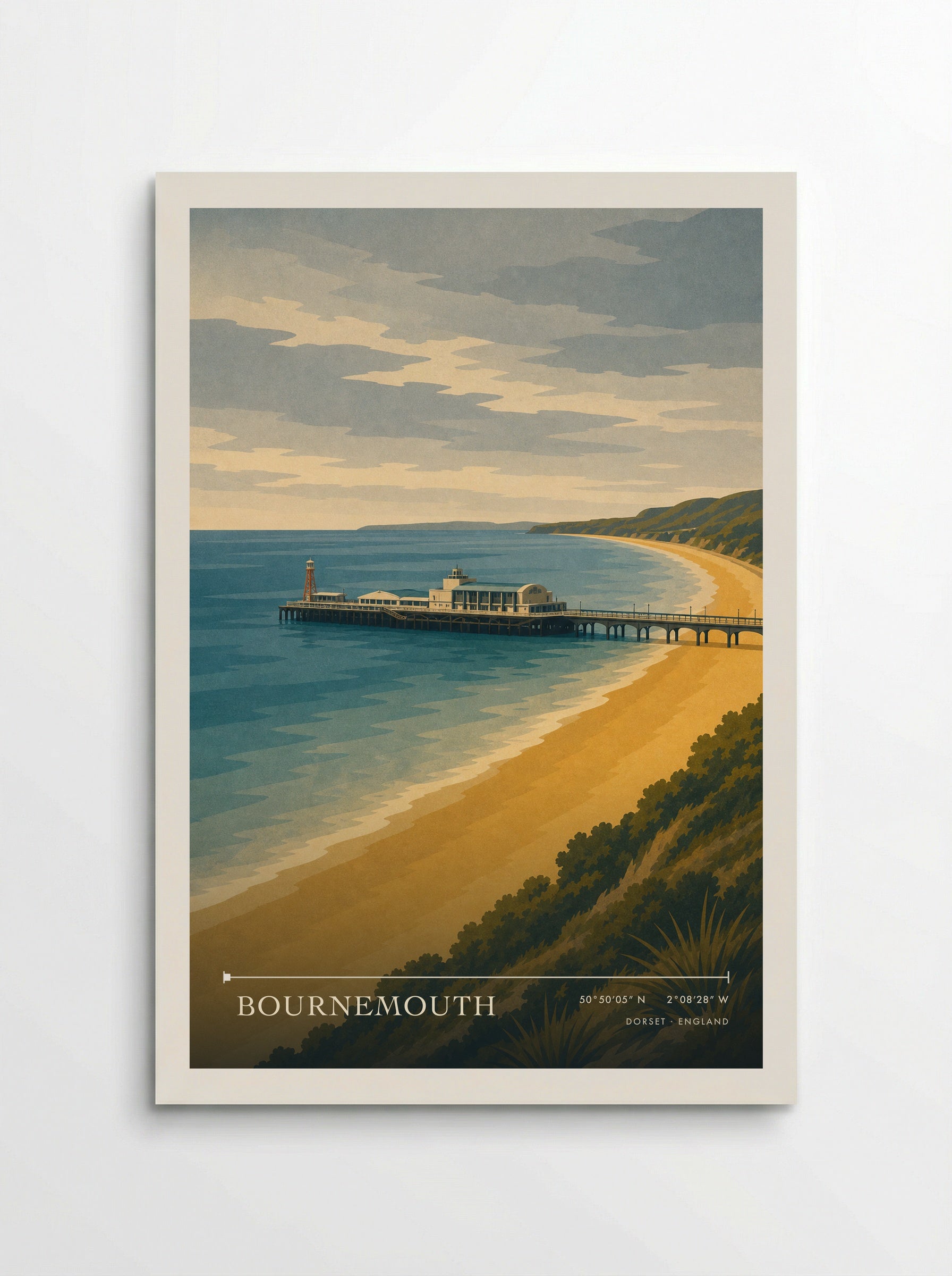 Bournemouth Travel Poster Artwork - Poster