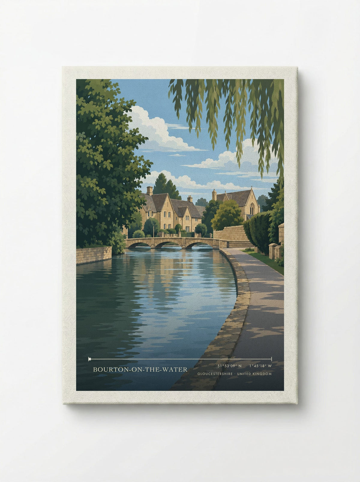 Bourton-on-the-Water, Gloucestershire | Travel Poster - Canvas