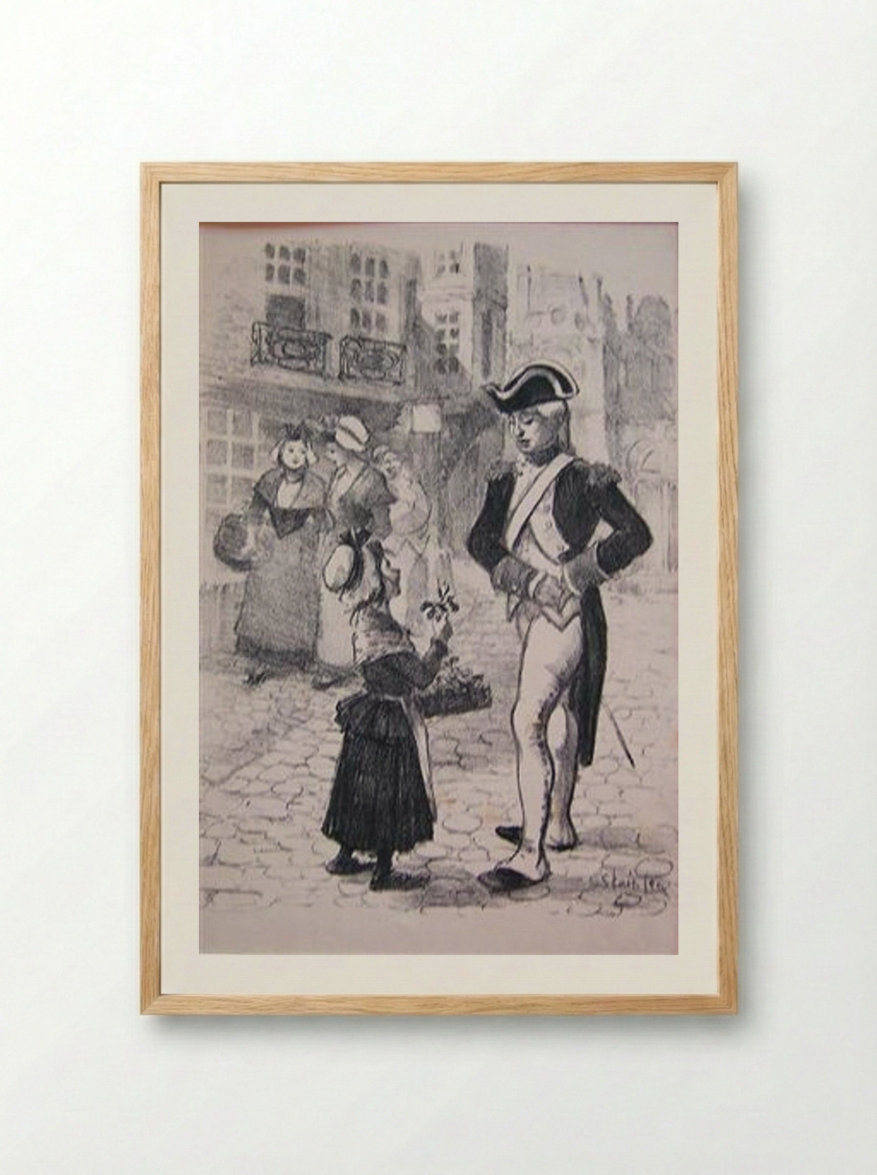 Bouton de Rose - Théophile Steinlen - Framed Print Wood