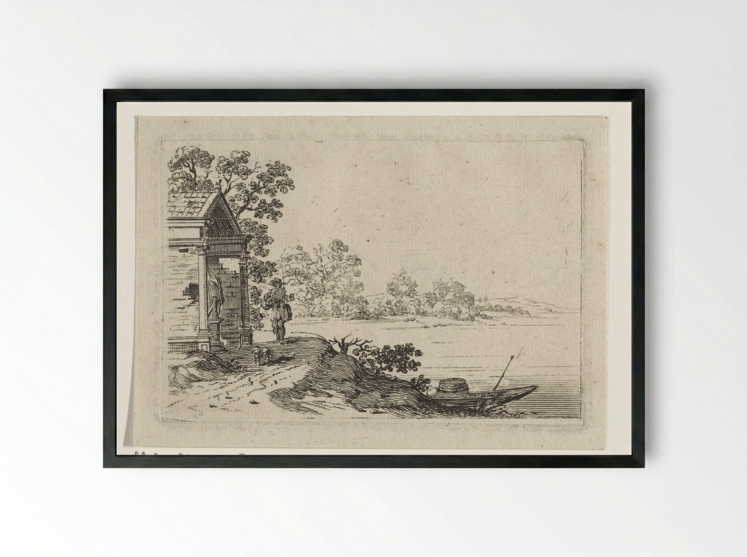 Bouwvallige kapel - Gillis van Scheyndel (I) - Framed Print Black