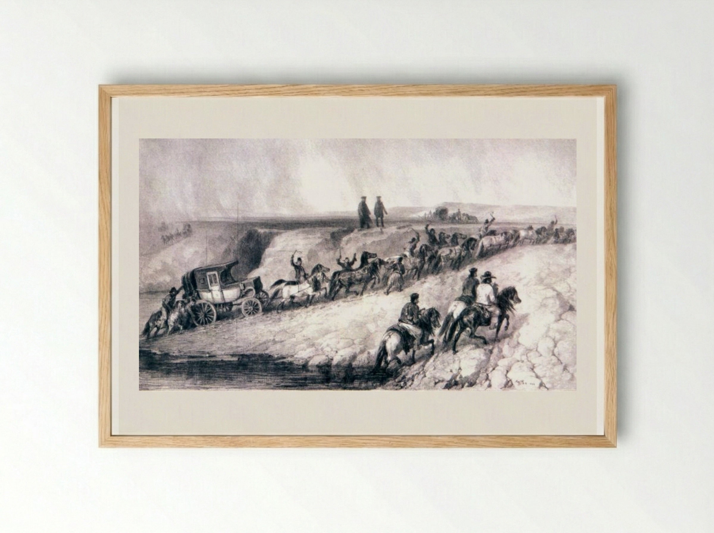 Bouzeo Passage - Denis-Auguste-Marie Raffet - Framed Print Wood