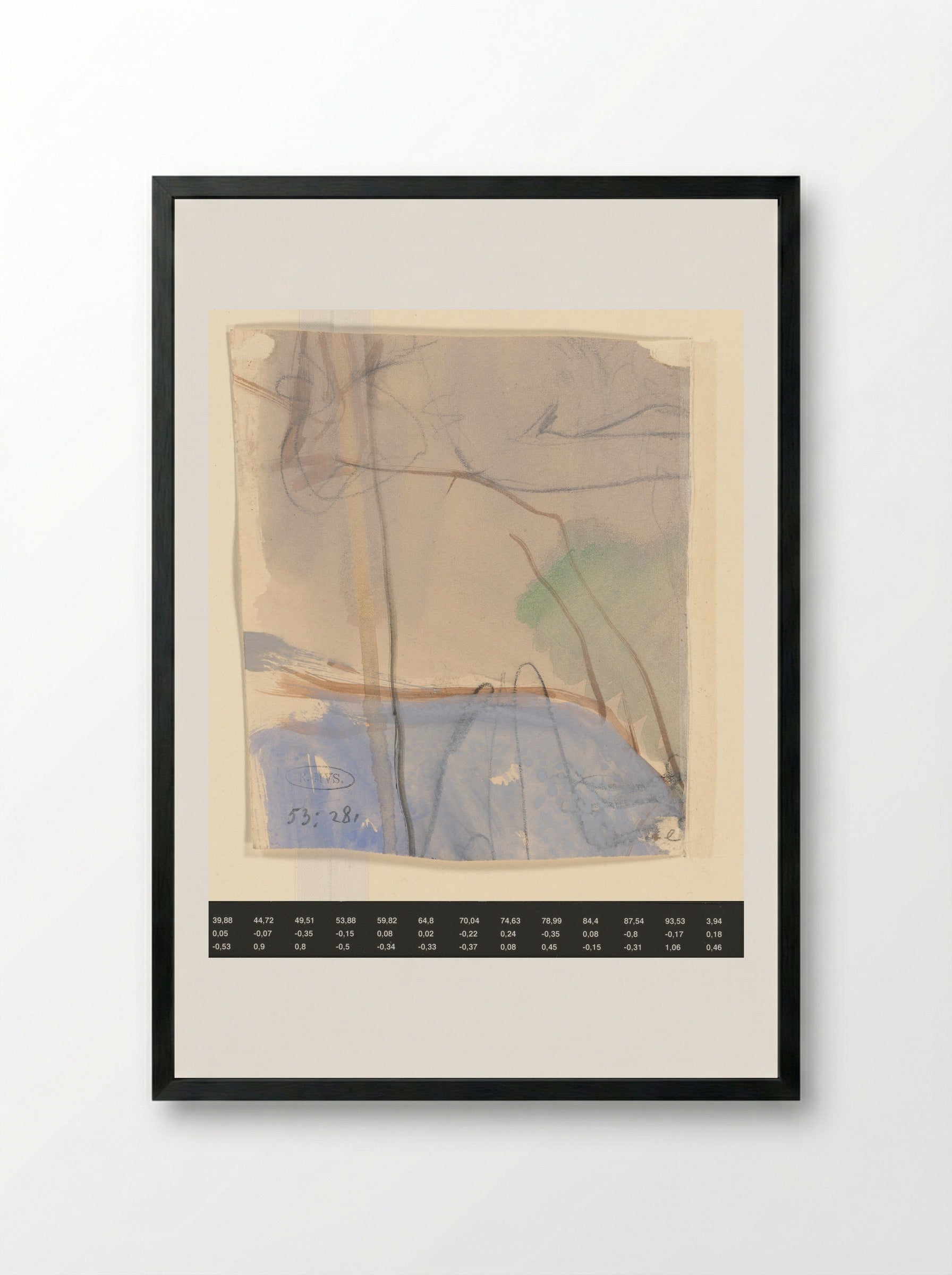 Bovenlichaam van een figuur - Hens van der Spoel - Framed Print Black