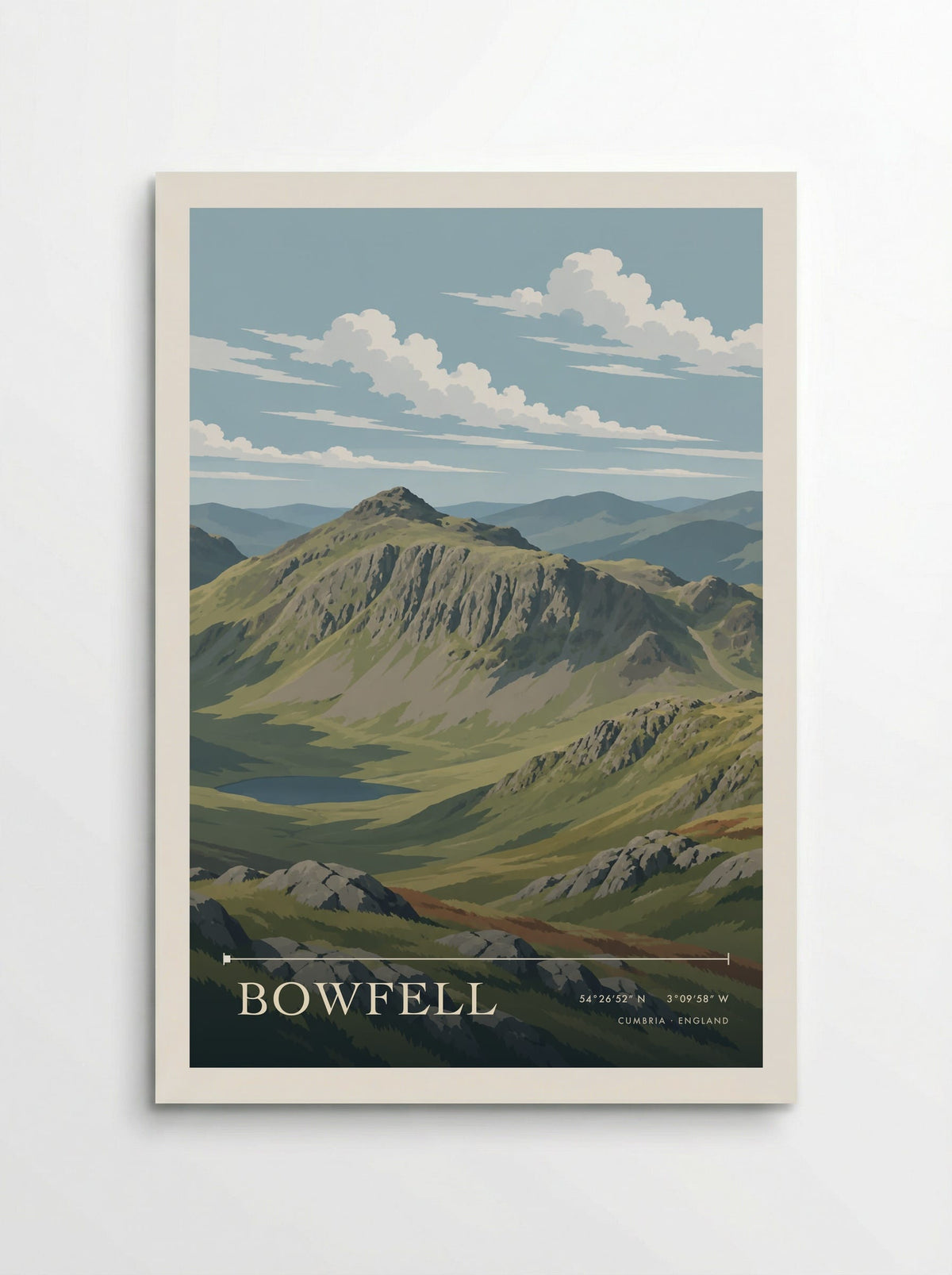 Bowfell, Cumbria | Travel Poster - Poster