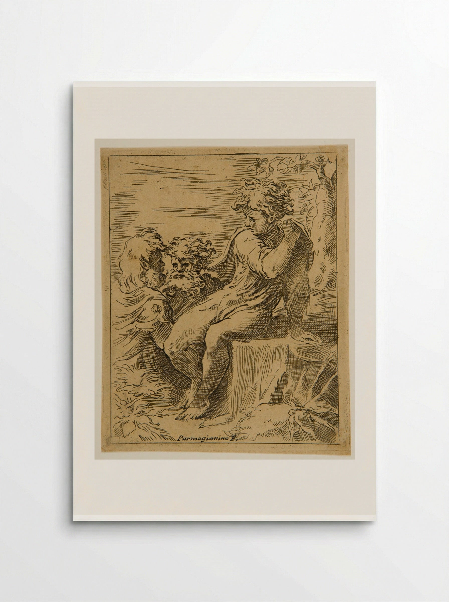 Boy and Two Old Men - Parmigianino - Poster