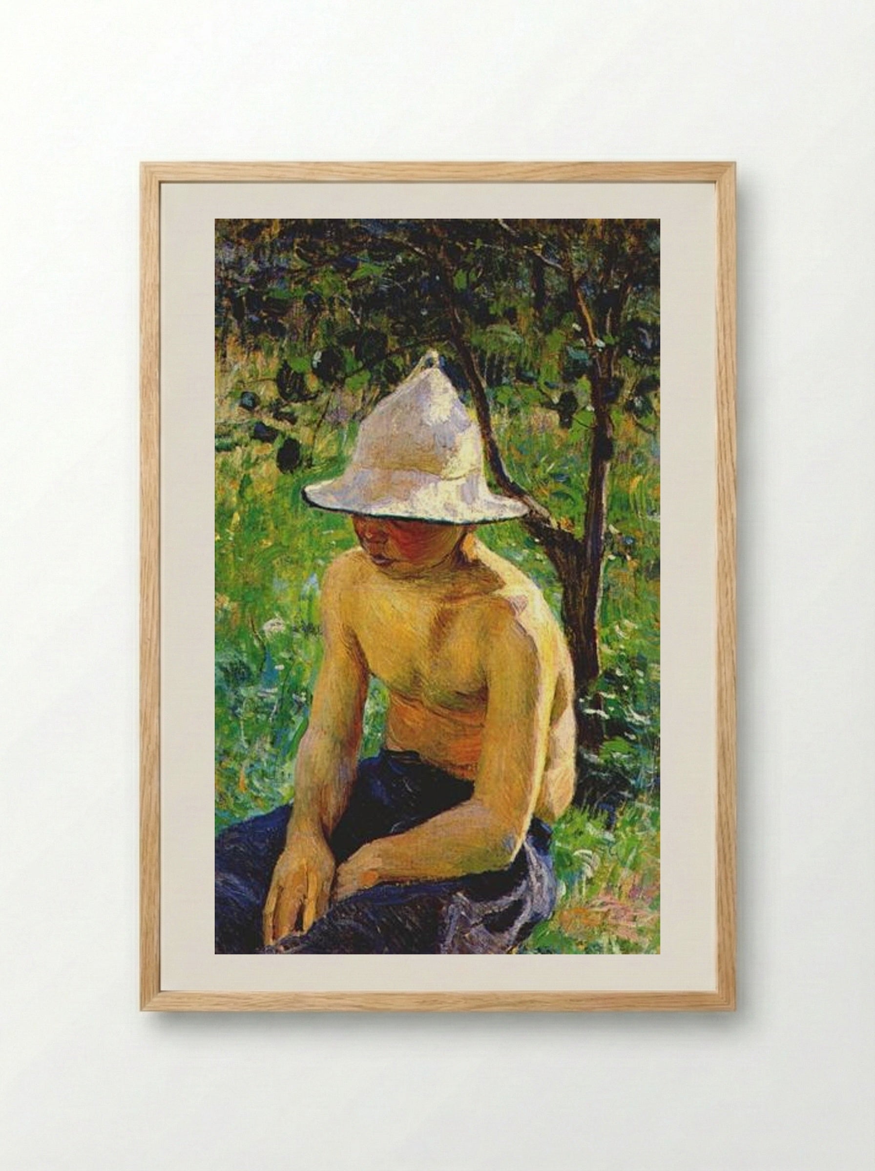 Boy in the Garden - Victor Borisov-Musatov - Framed Print Wood