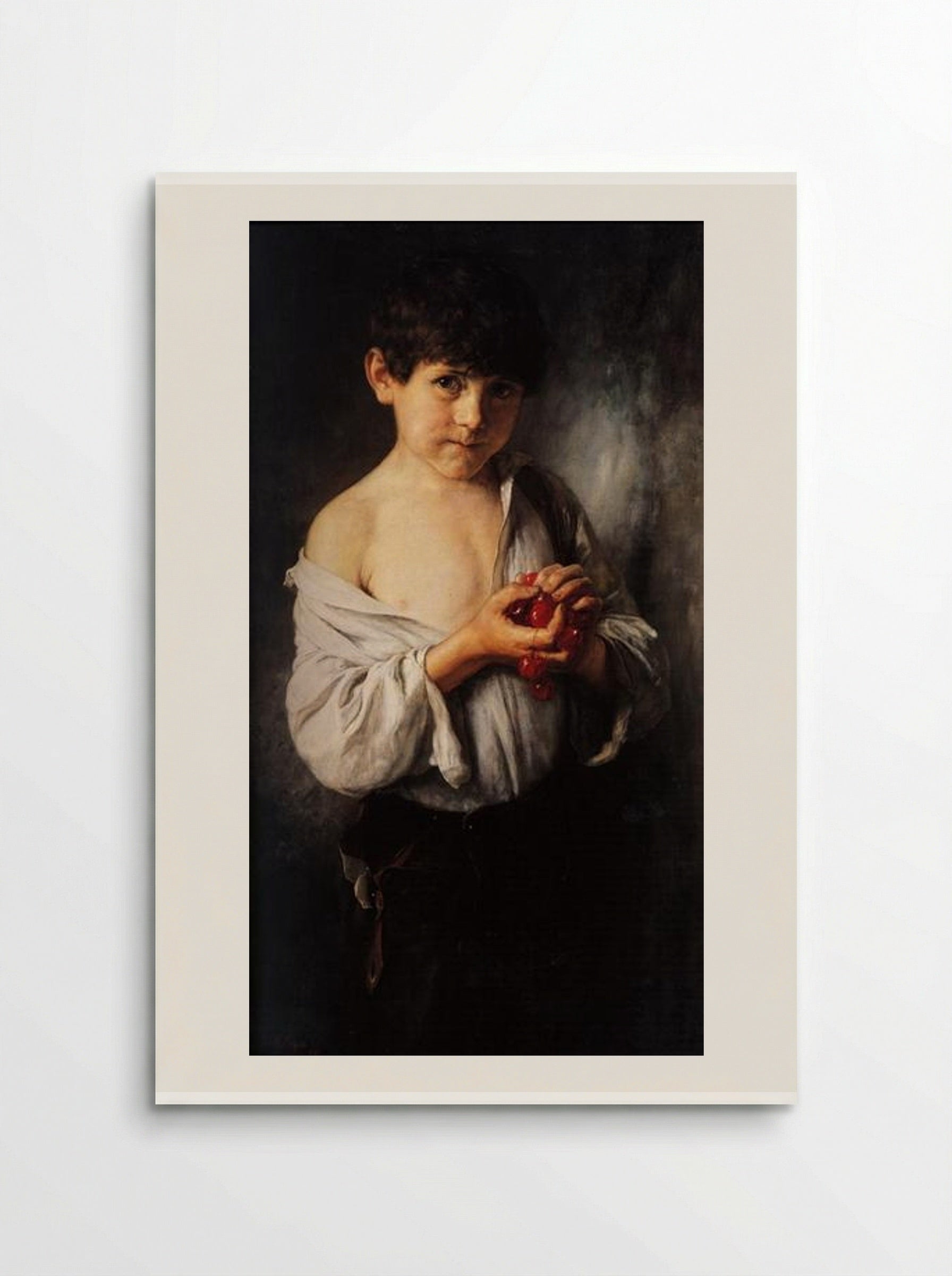 Boy with Cherries - Nikolaos Gyzis - Poster