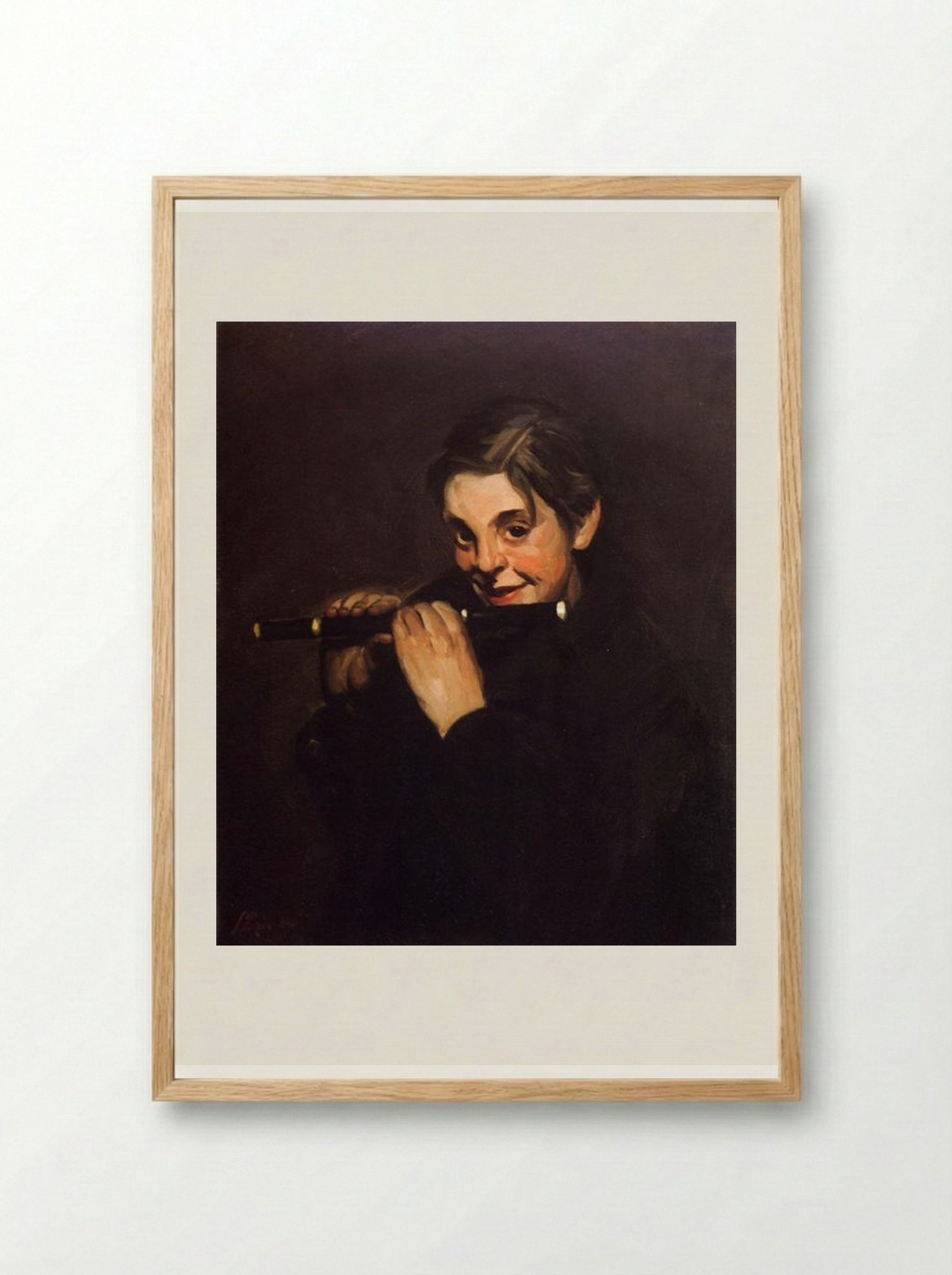 Boy with Piccolo - John French Sloan - Framed Print Wood
