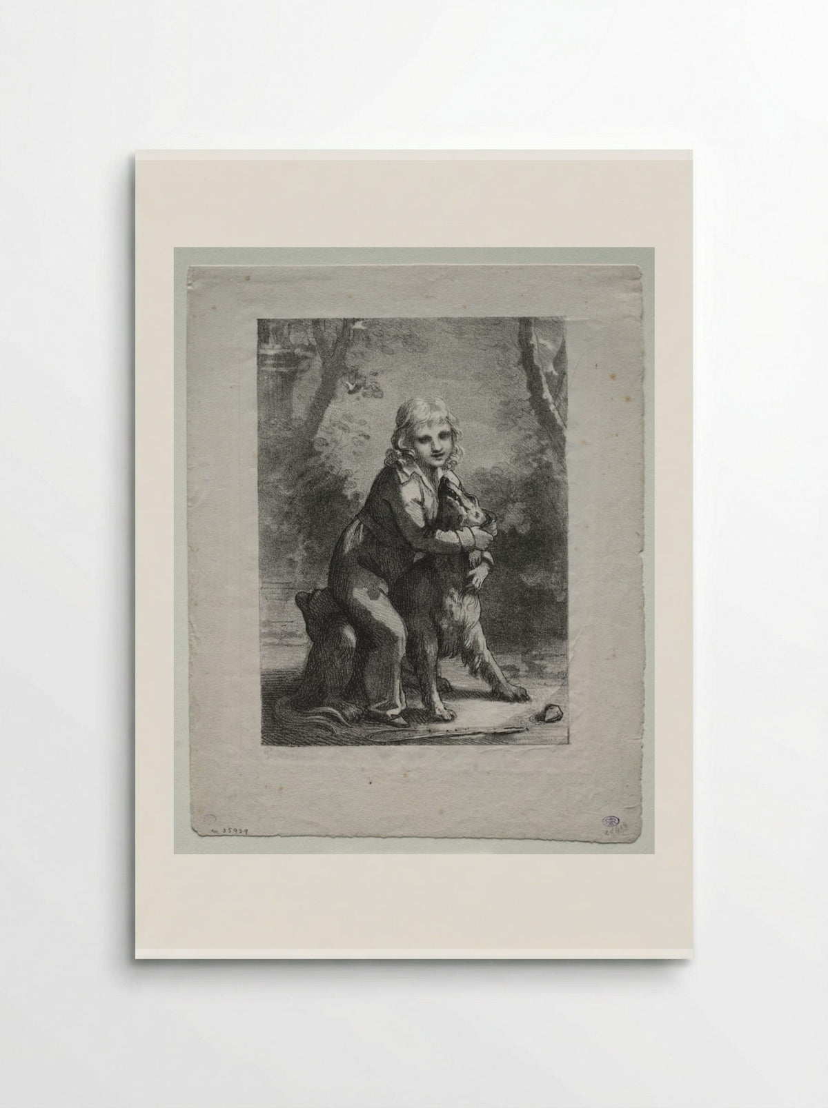 Boy with a Dog - Pierre-Paul Prud'hon - Poster