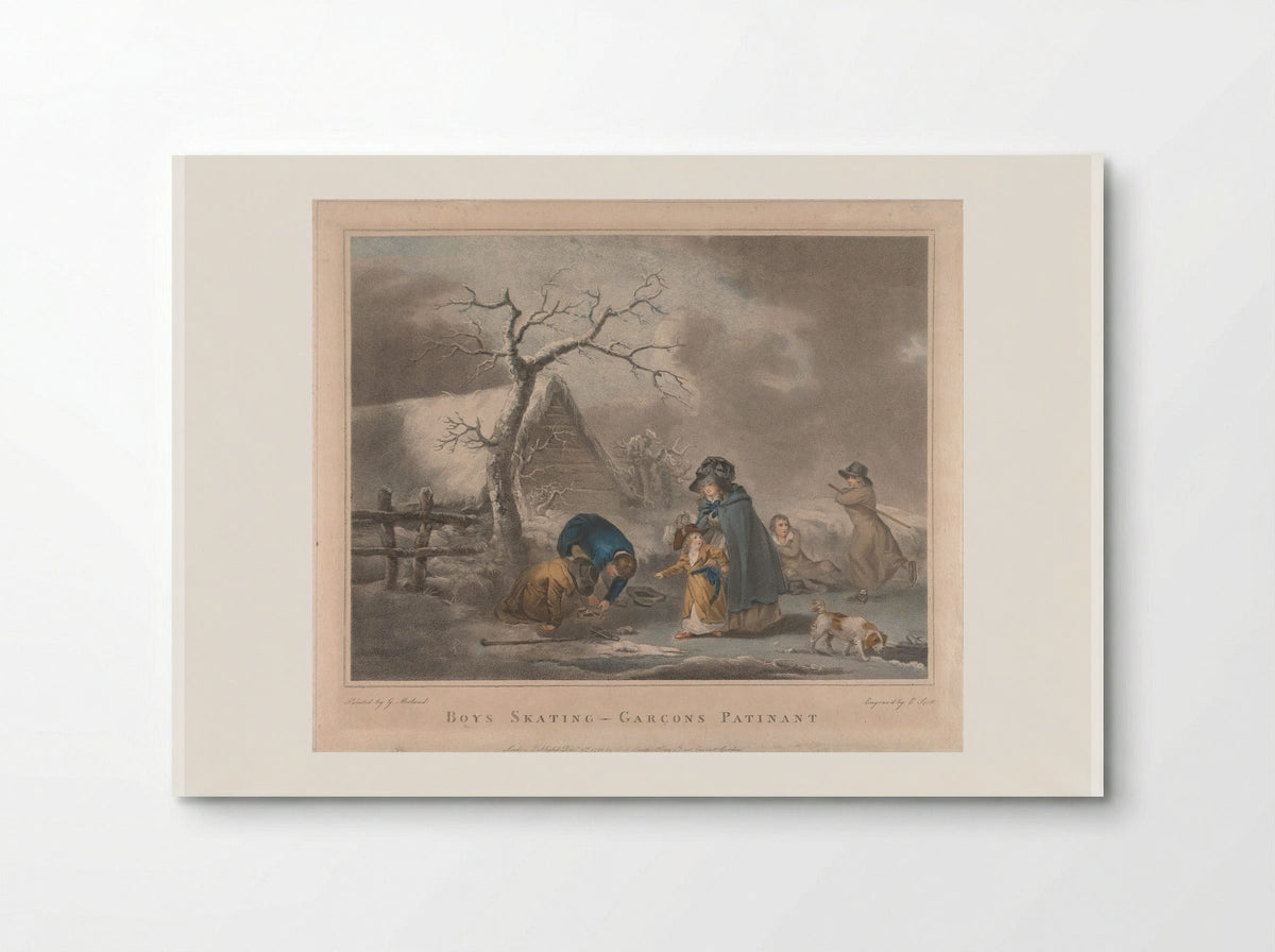 Boys Skating - George Morland - Poster
