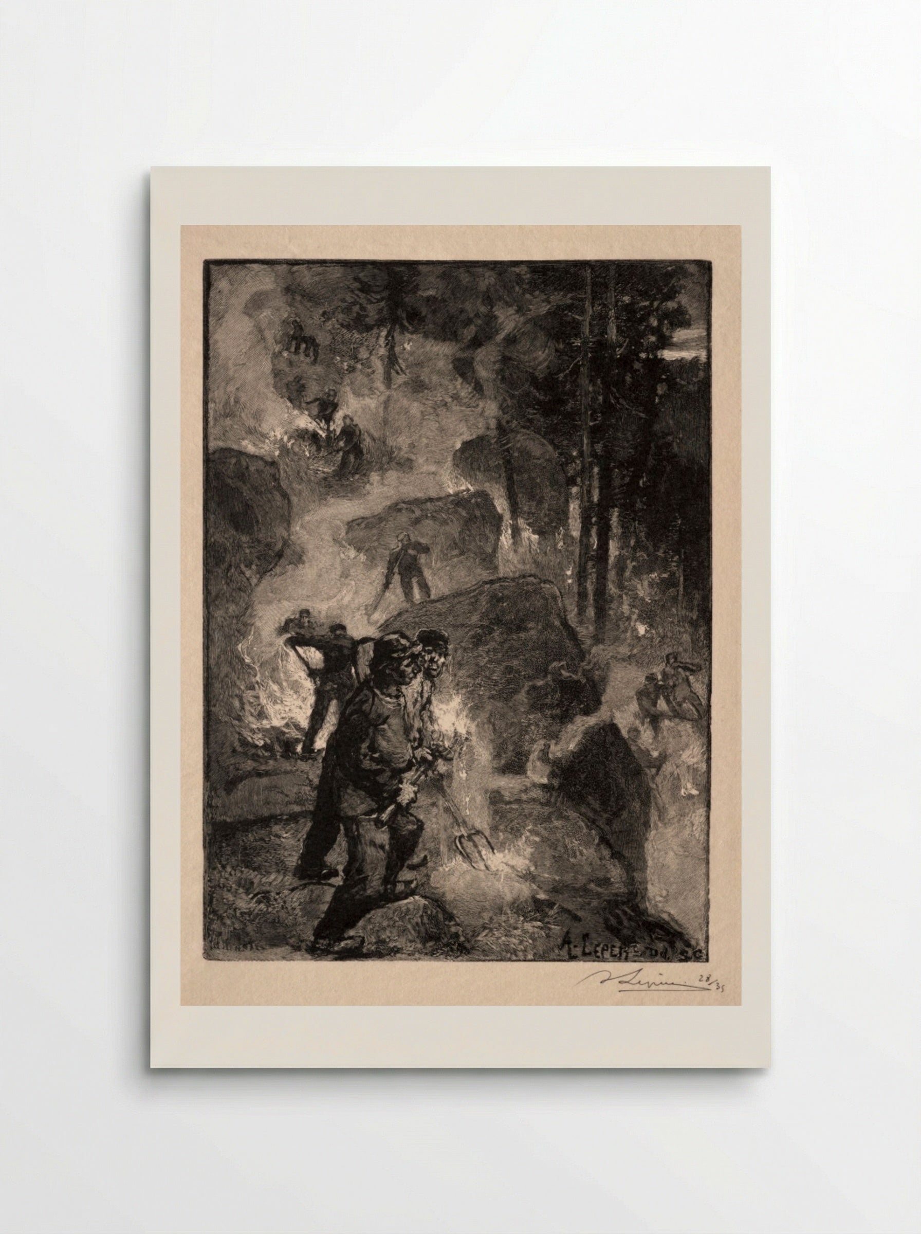 Brûleurs de Fougères - Auguste Louis Lepère - Poster