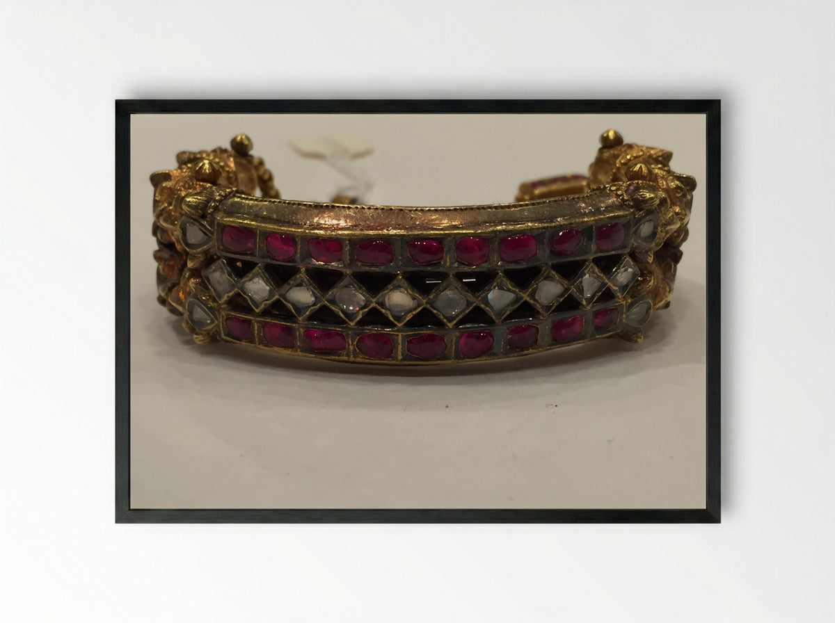Bracelet with Lion Hinges - Fine Art Print - Framed Print Black
