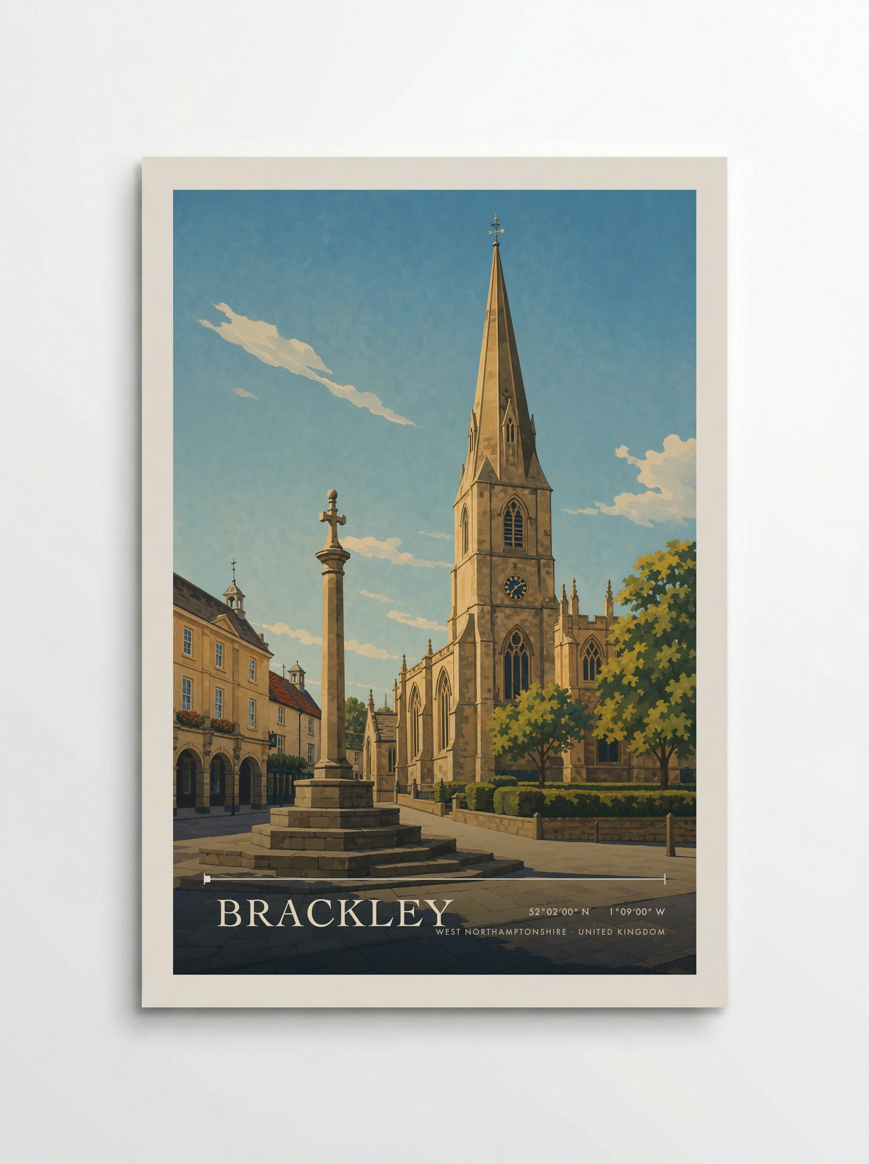 Brackley West Northamptonshire United Kingdom Travel Poster - Poster
