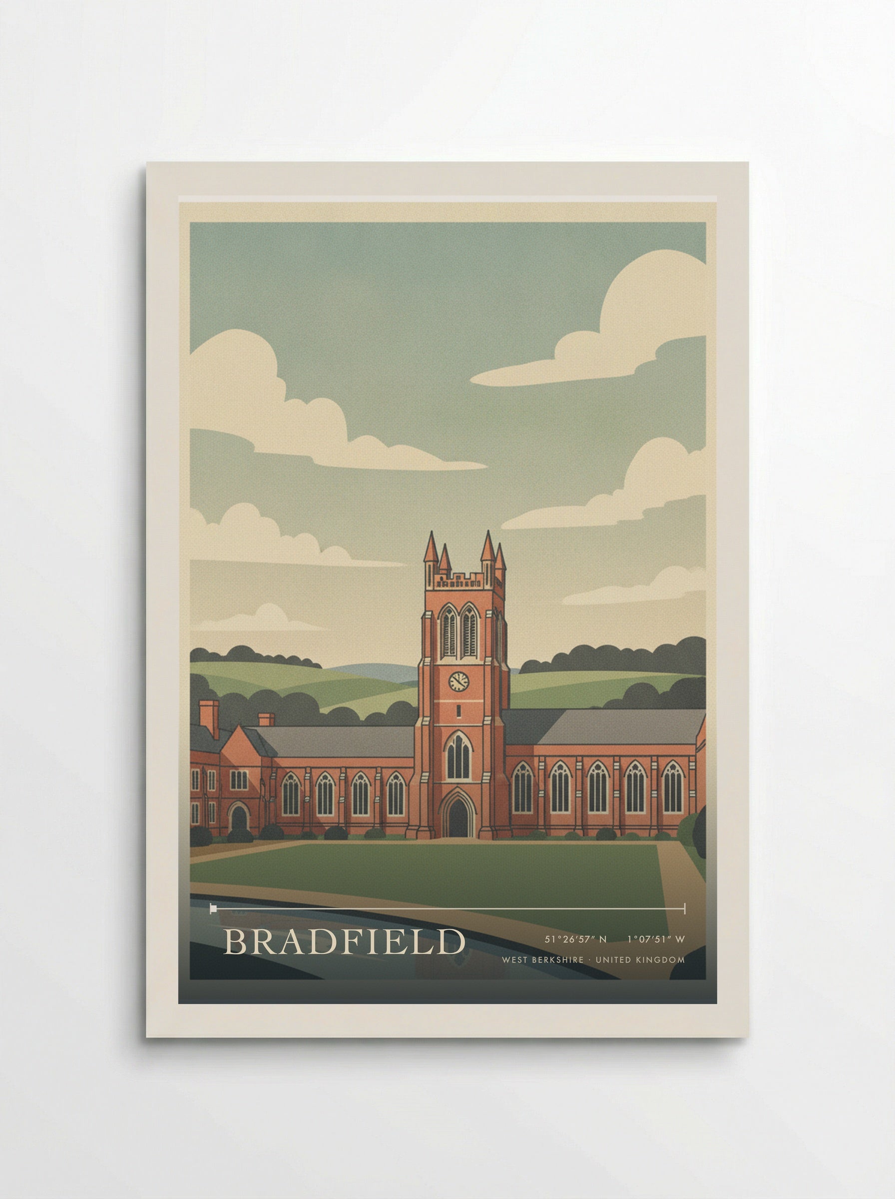 Bradfield West Berkshire United Kingdom Travel Poster - Poster
