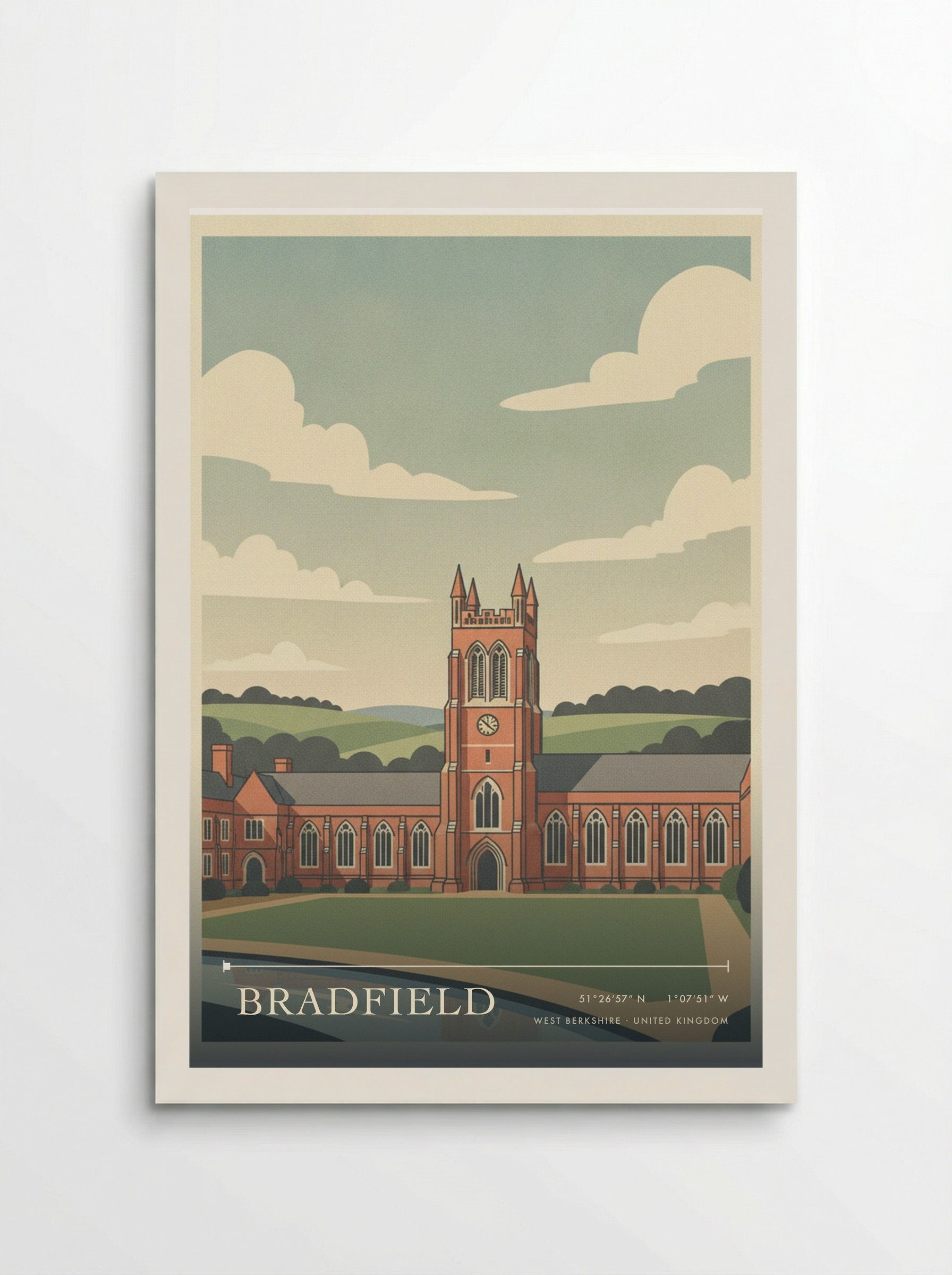Bradfield West Berkshire United Kingdom Travel Poster - Poster