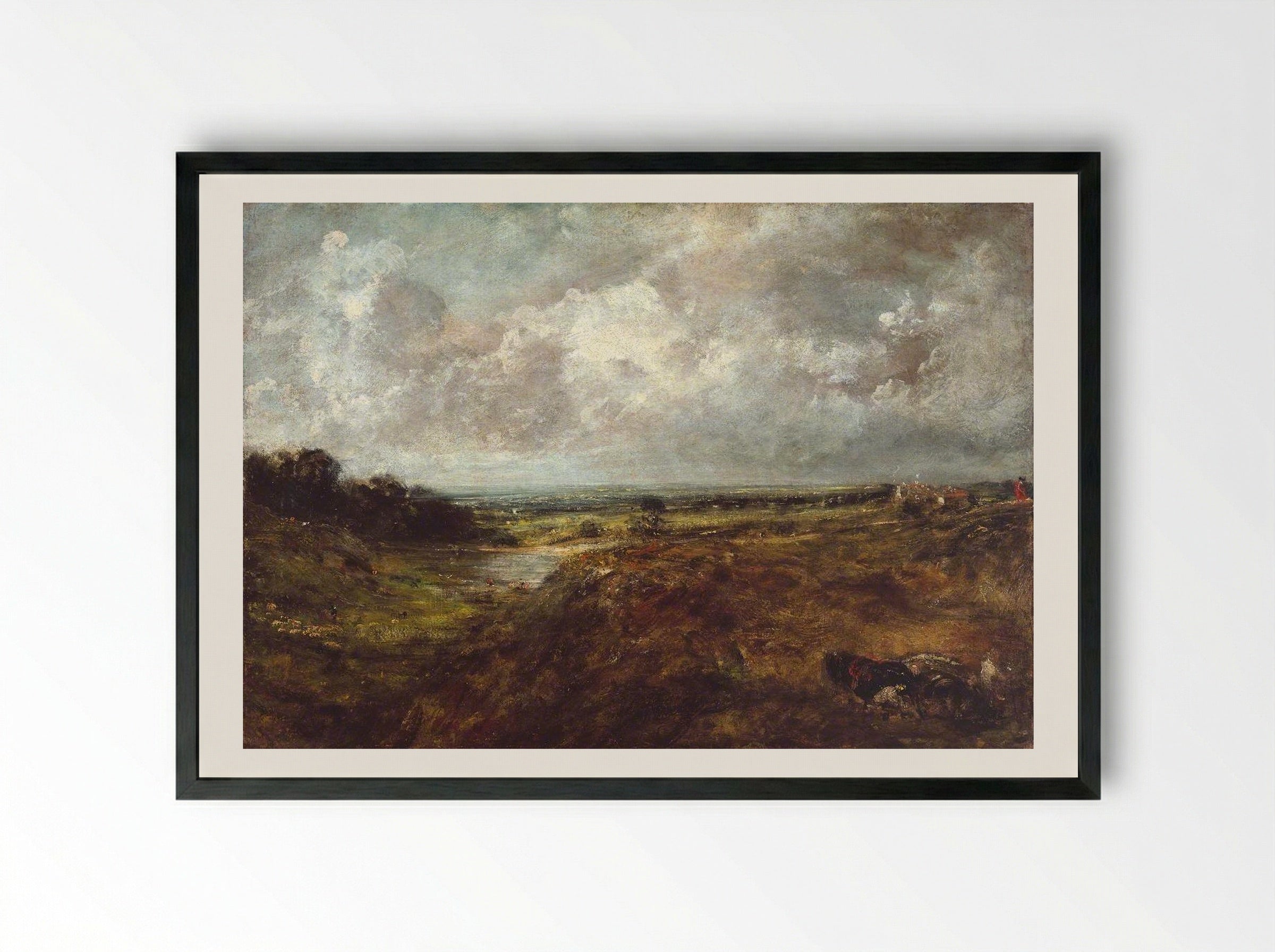 Branch Hill Pond, Hampstead - John Constable - Framed Print Black