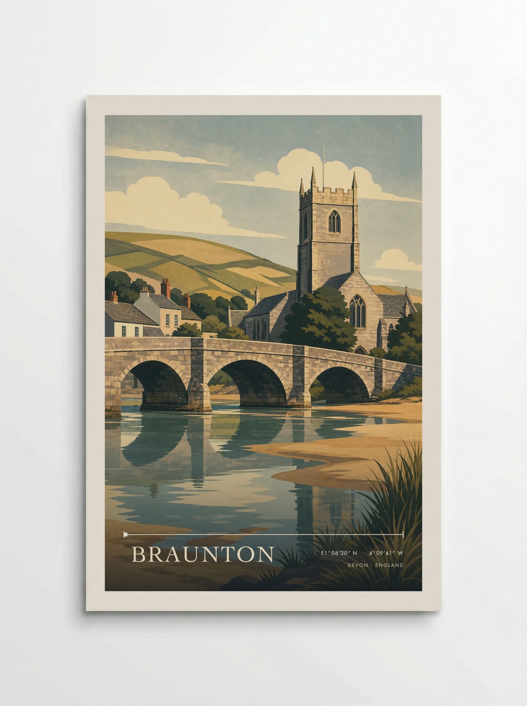 Braunton Devon England Travel Poster - Poster