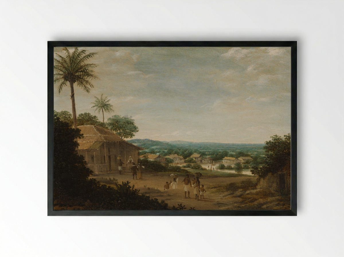 Braziliaans dorp - Frans Jansz. Post - Framed Print Black