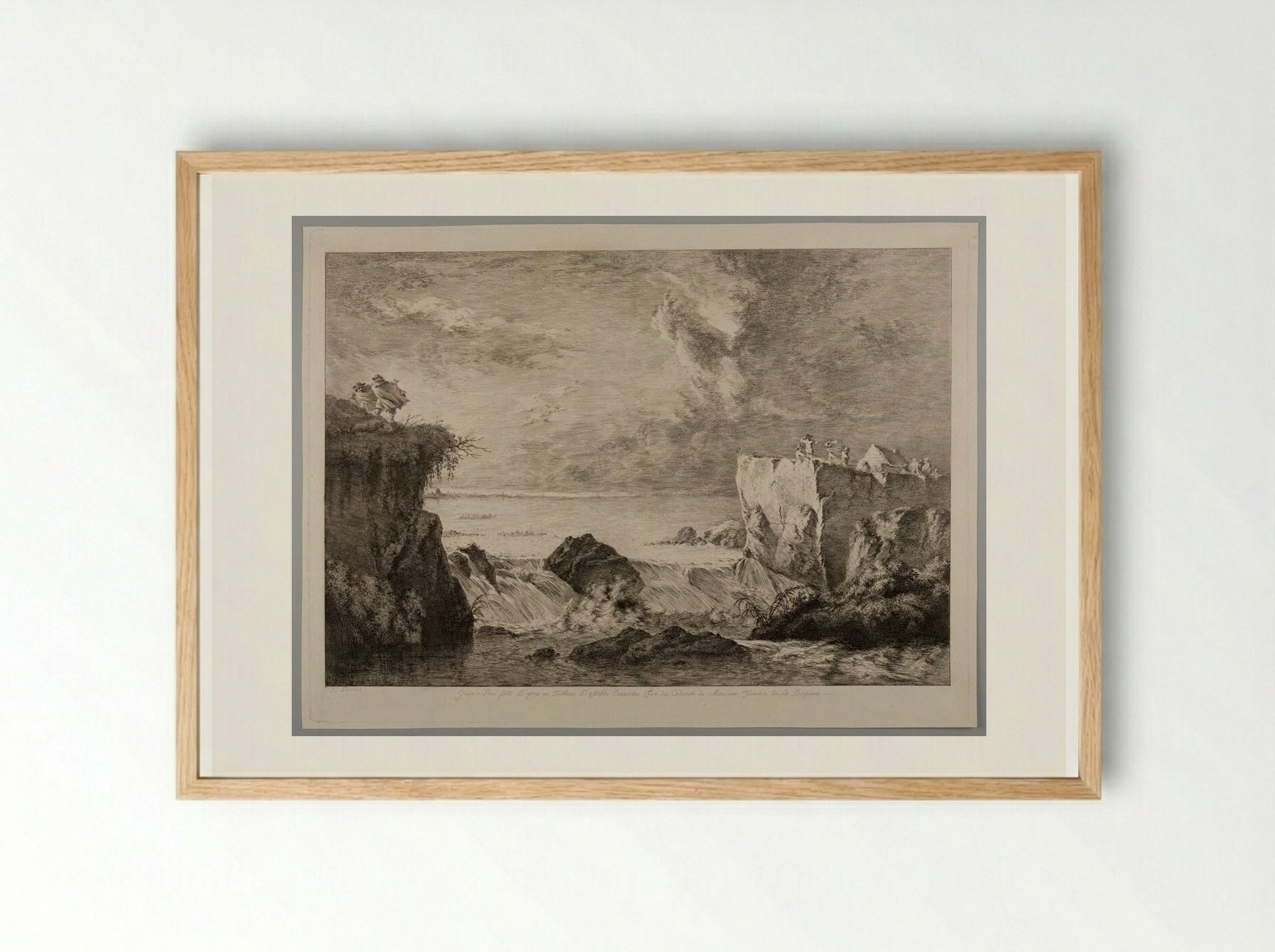 Breach of a Dam in Holland - Jean-Jacques de Boissieu - Framed Print Wood