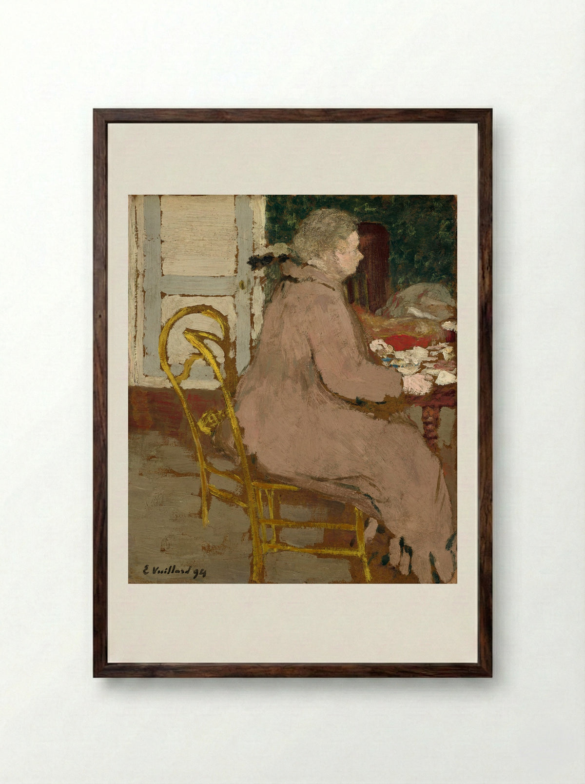 Breakfast - Édouard Vuillard - Framed Print Dark Wood