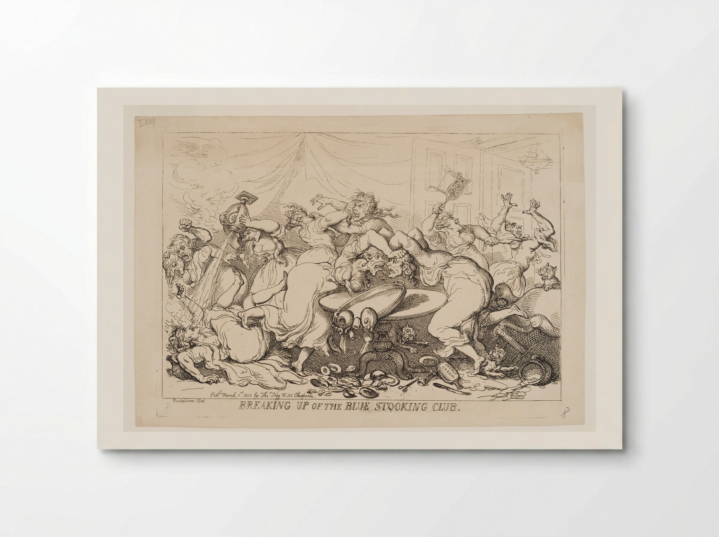 Breaking Up of the Blue Stocking Club - Thomas Rowlandson - Poster