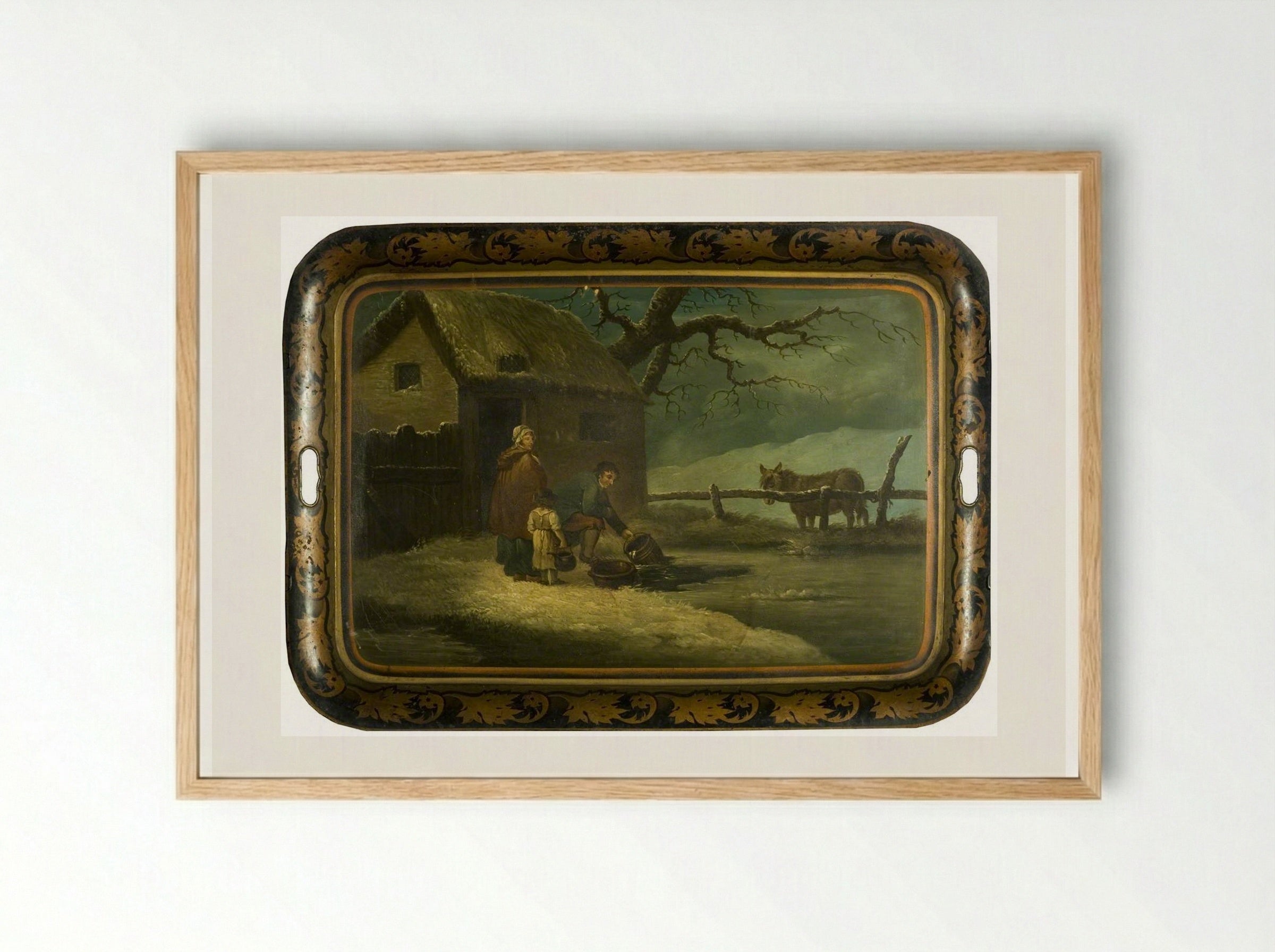 Breaking the Ice - George Morland - Framed Print Wood