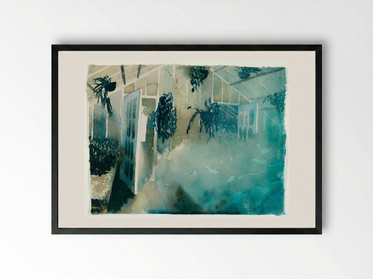 Breathing Space: Hanging Plants - Joel Janowitz - Framed Print Black