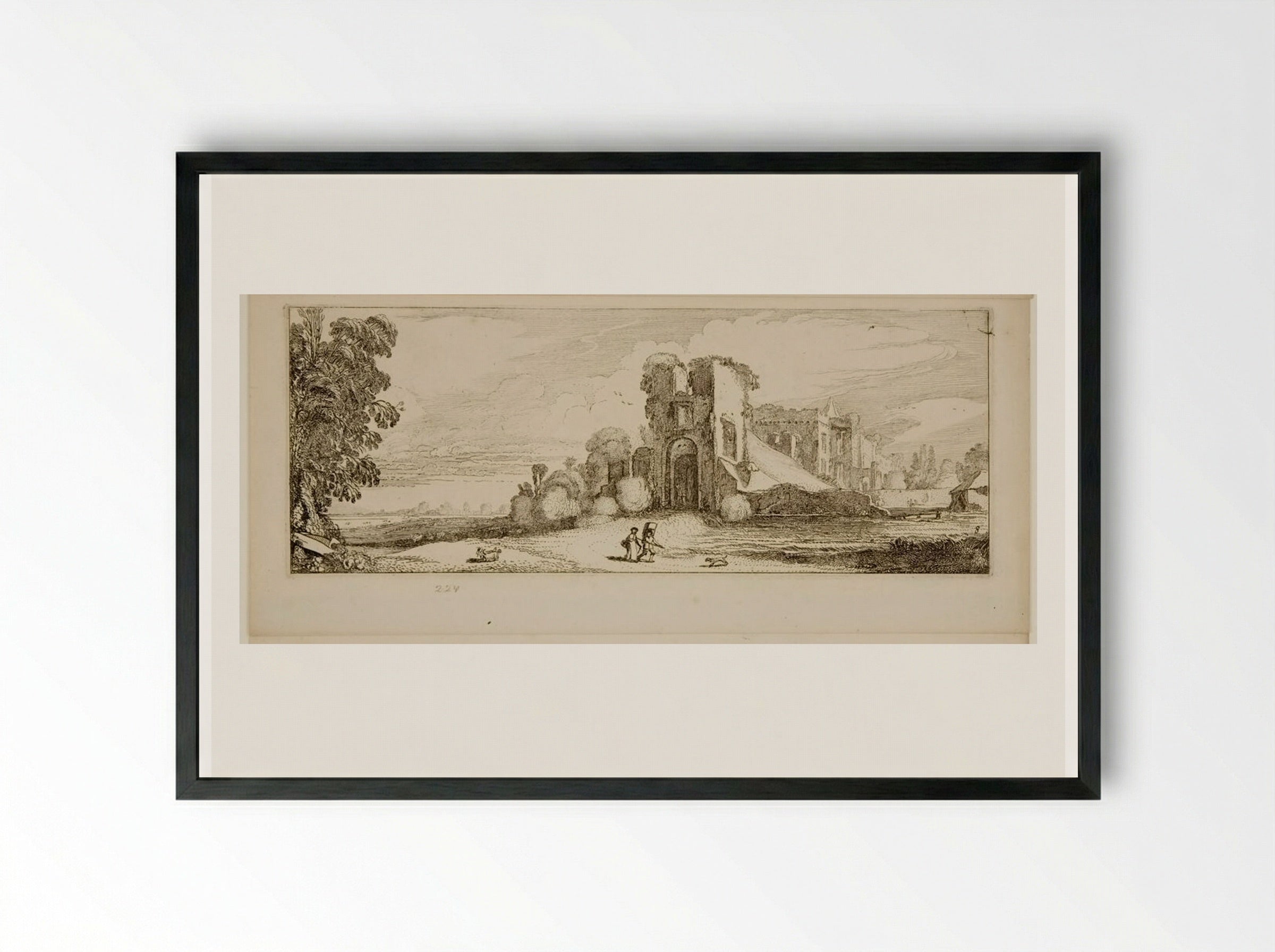 Brederode Castle - Jan van de Velde II - Framed Print Black