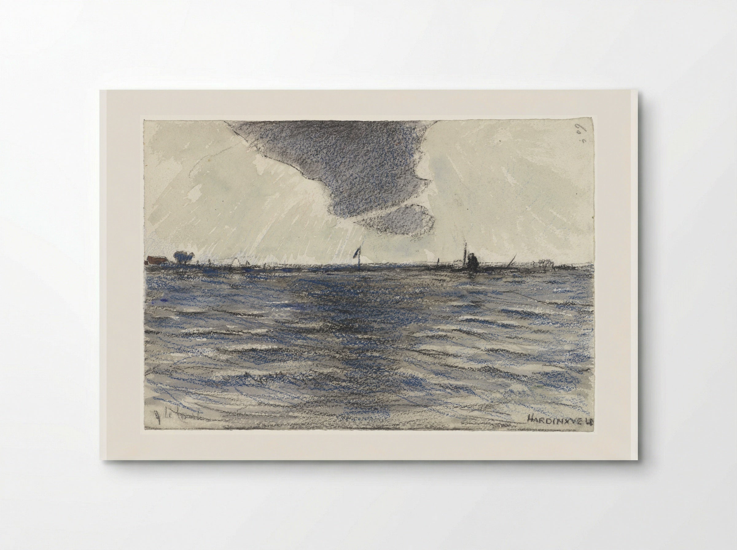 Breed water bij Hardinxveld - Adolf le Comte - Poster
