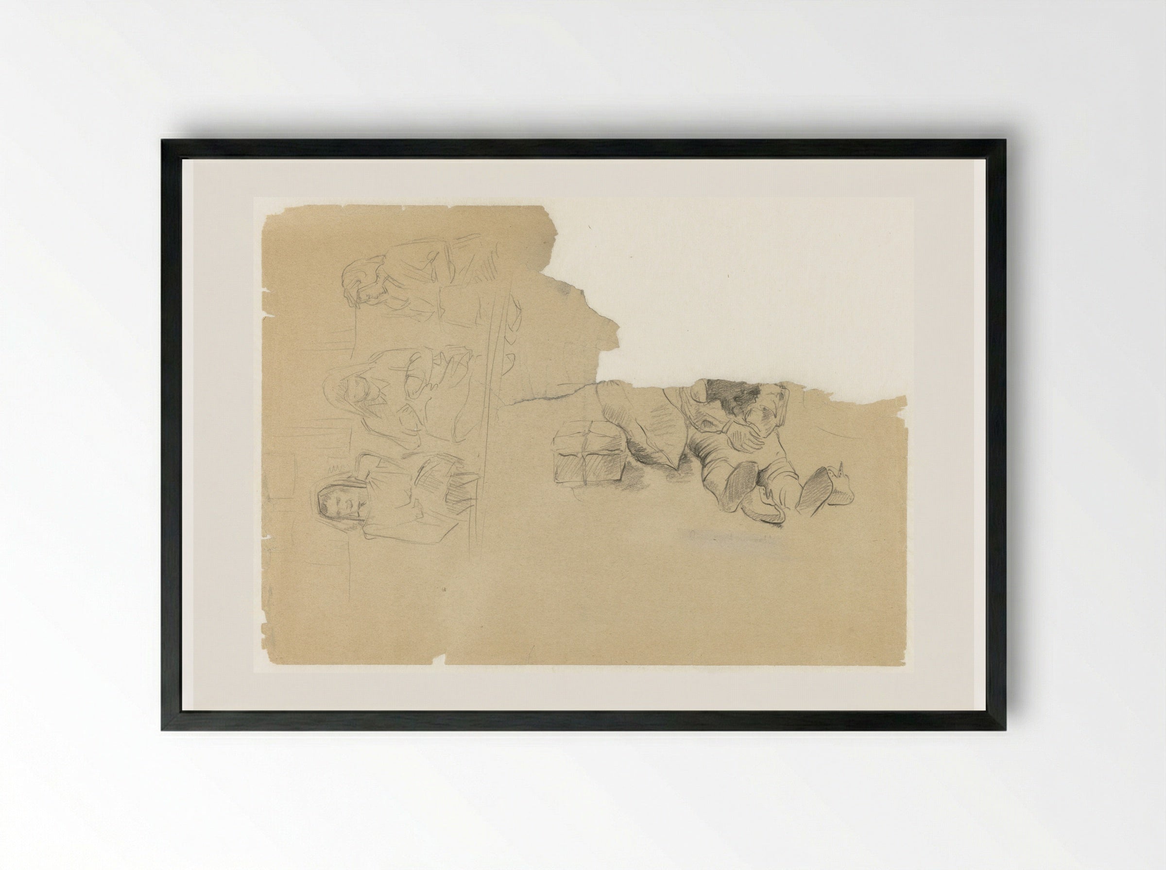 Breisters (Knitting Women) - Aat Breur-Hibma - Framed Print Black
