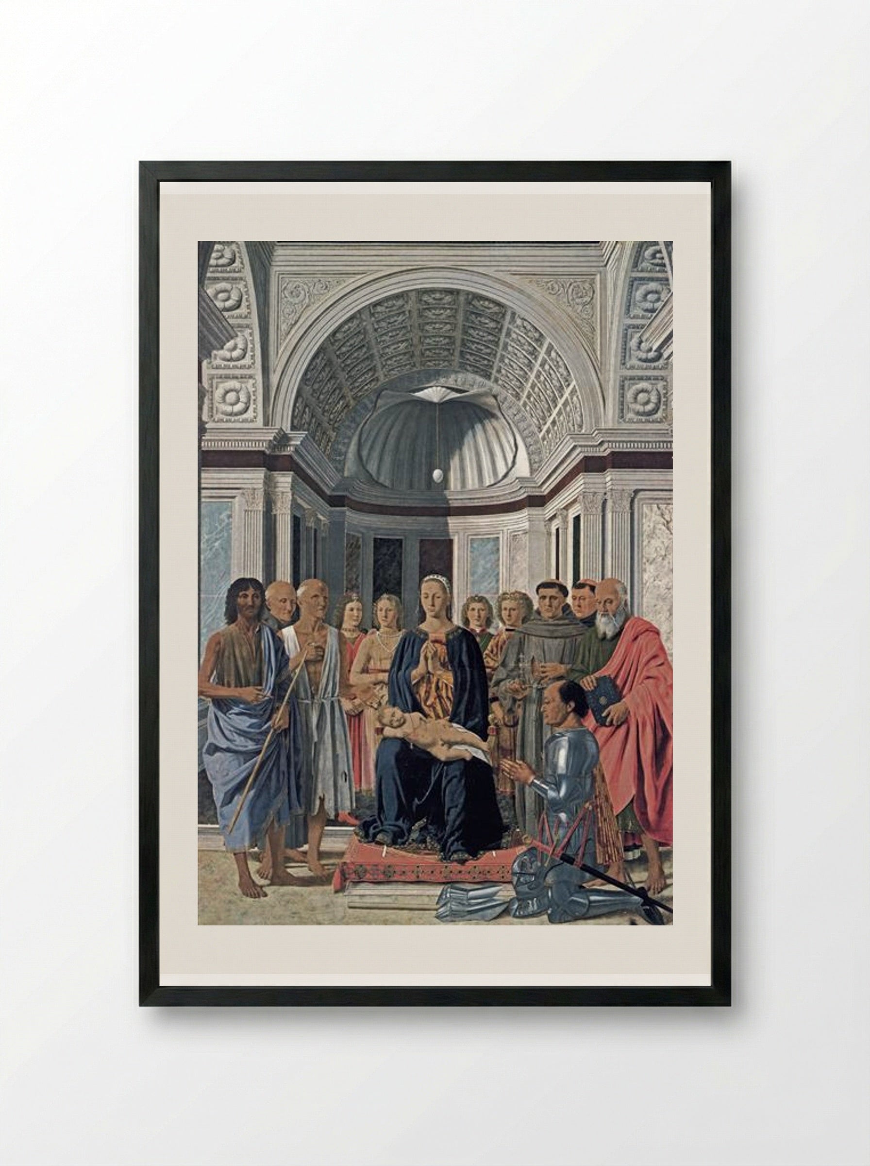 Brera Madonna - Piero della Francesca - Framed Print Black